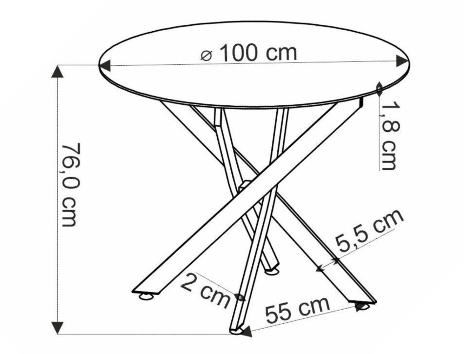 Table Houston 1788 (Chêne doré + Noir)