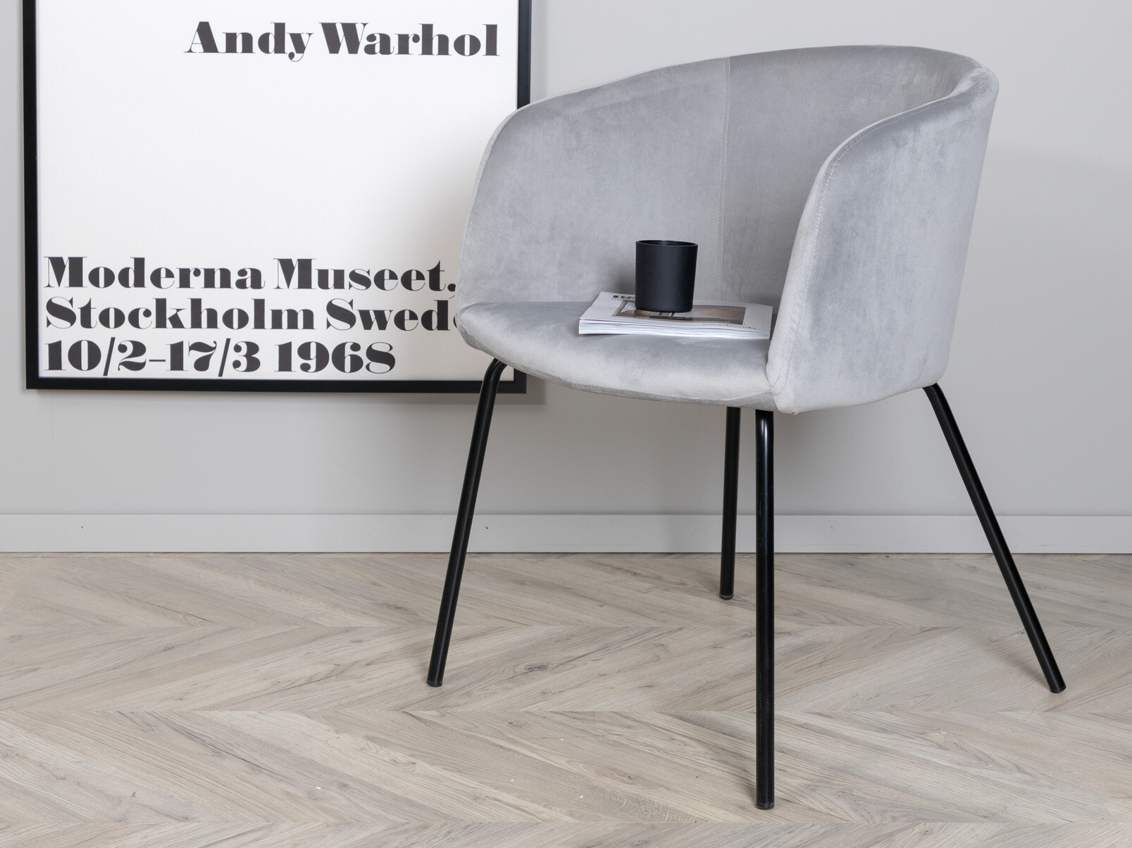Chaise Dallas 2603 (Gris + Noir)