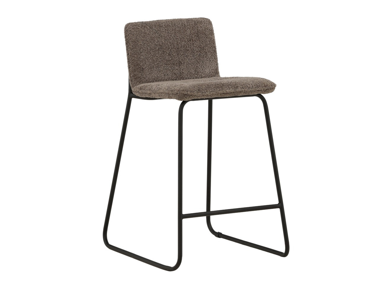 Chaise de bar mi-hauteur Dallas 3235 (Gris foncé + Noir)