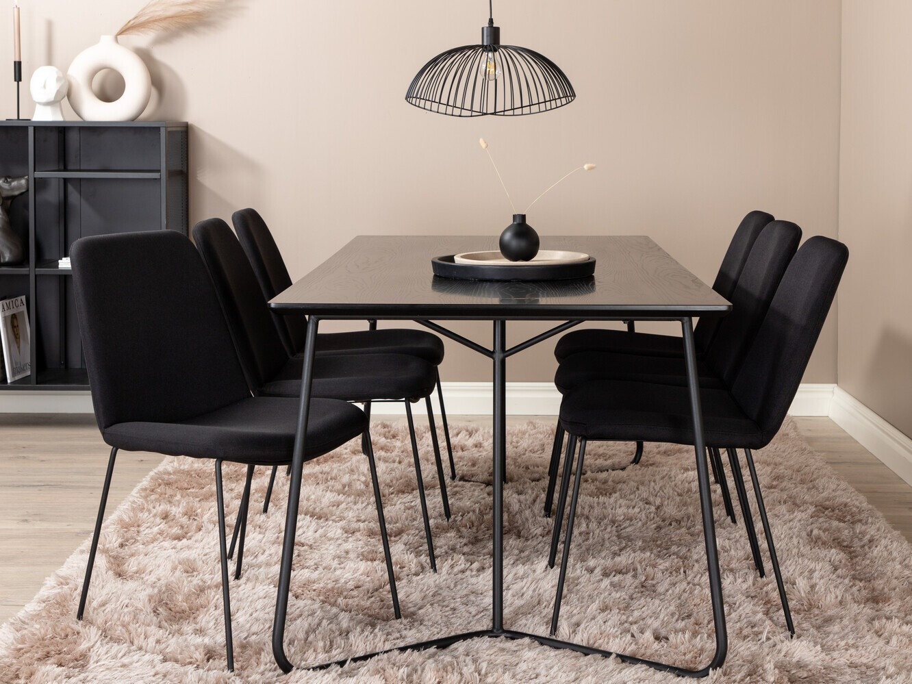 Salle à manger complète Dallas 3039 (Noir)