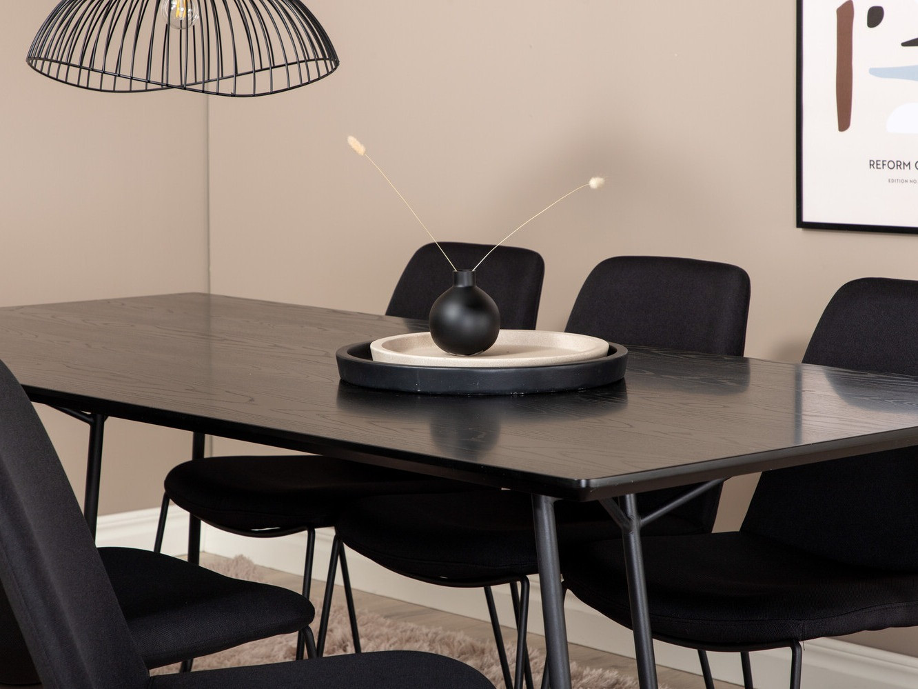 Salle à manger complète Dallas 3039 (Noir)