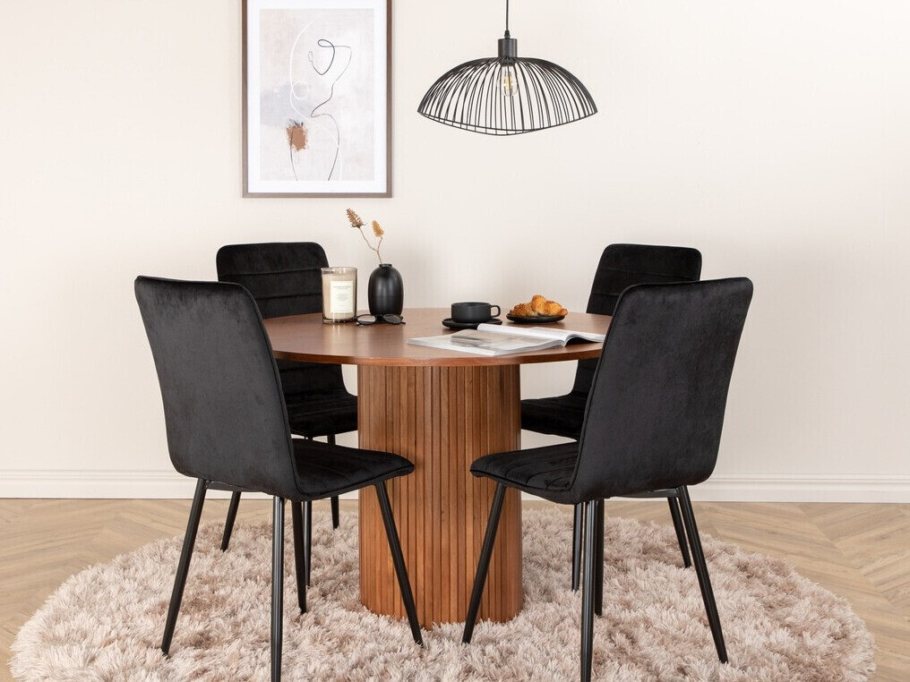 Salle à manger complète Dallas 3091 (Noir)