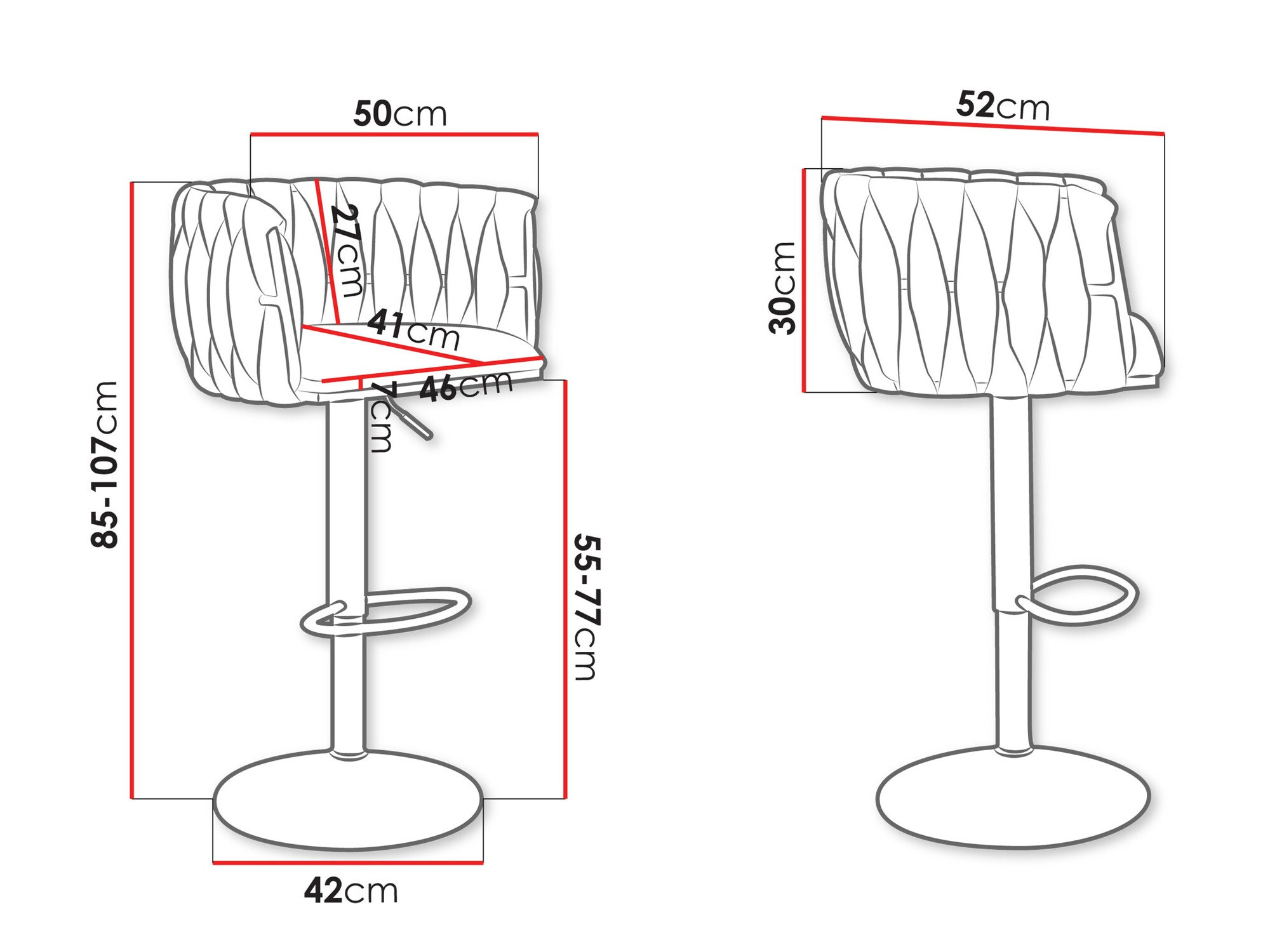Chaise de bar Comfivo Hilaritas IV (Doré + Beige)