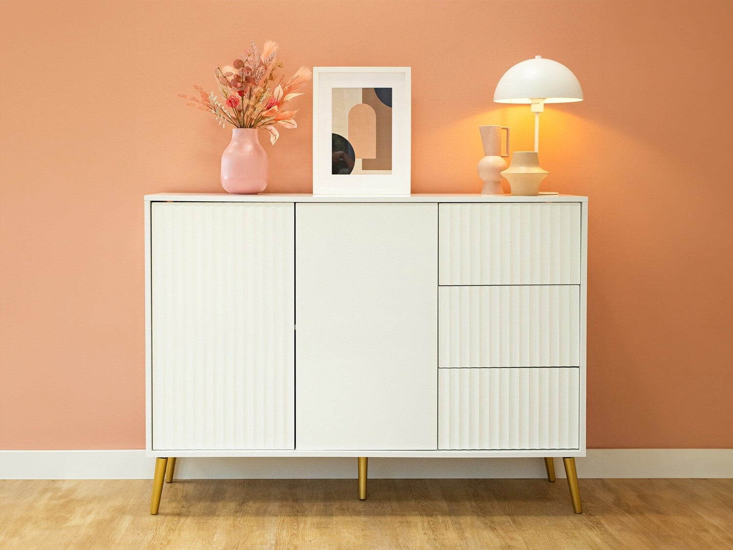 Commode Cirferi 101 (Blanc + Doré)