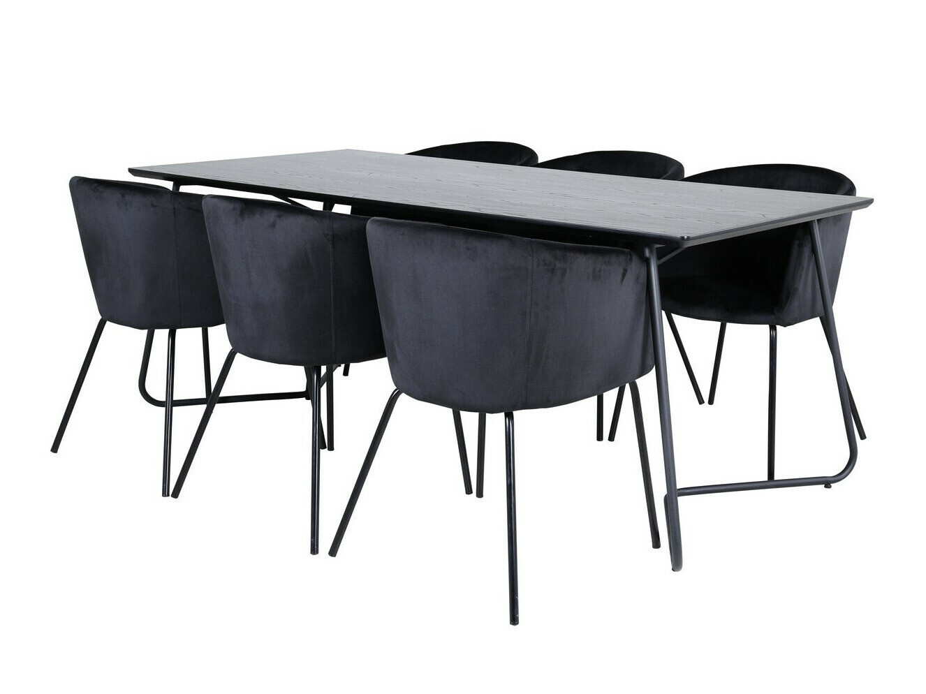 Salle à manger complète Dallas 2569 (Noir)