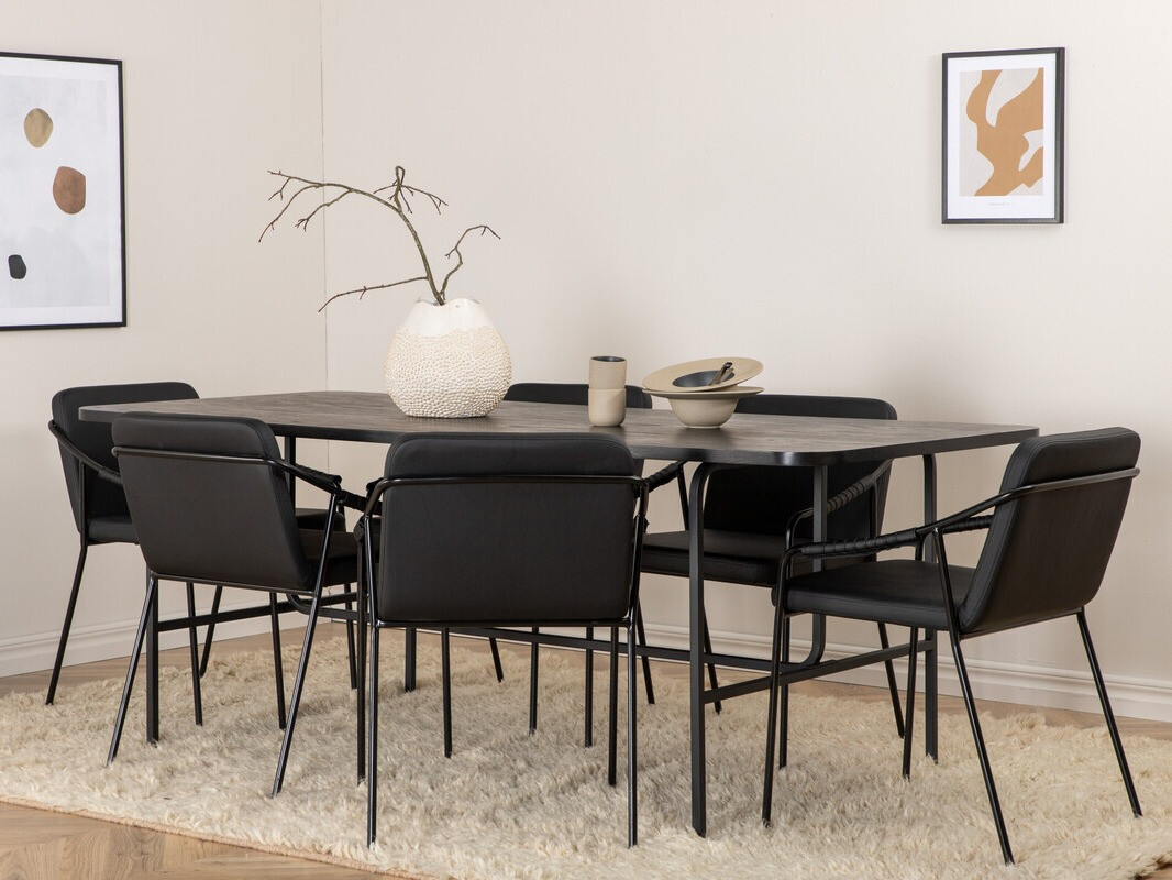 Salle à manger complète Dallas 2797 (Noir)