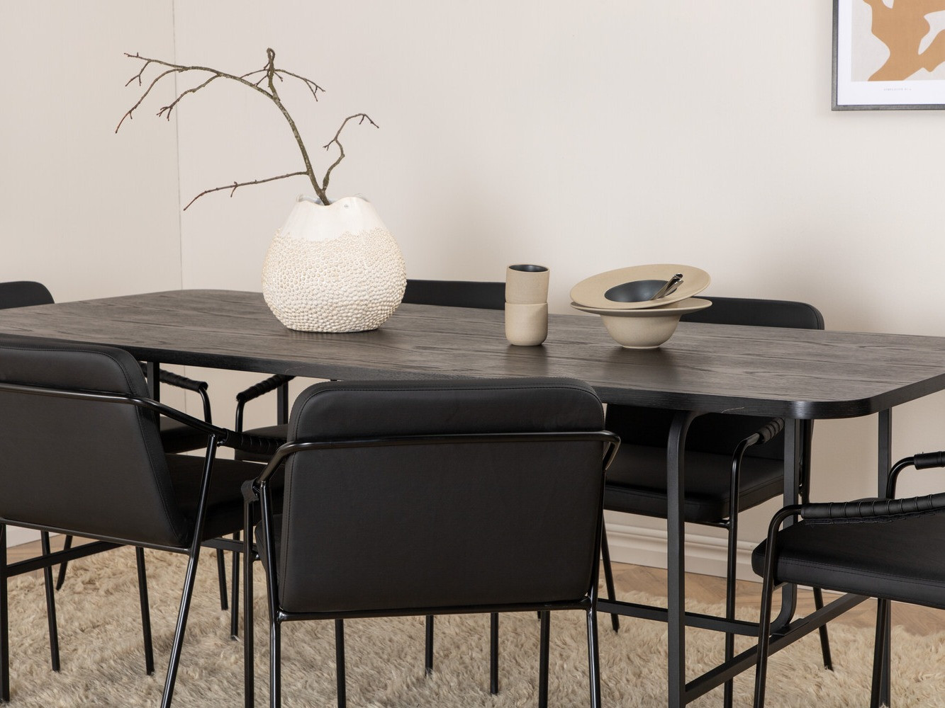 Salle à manger complète Dallas 2797 (Noir)
