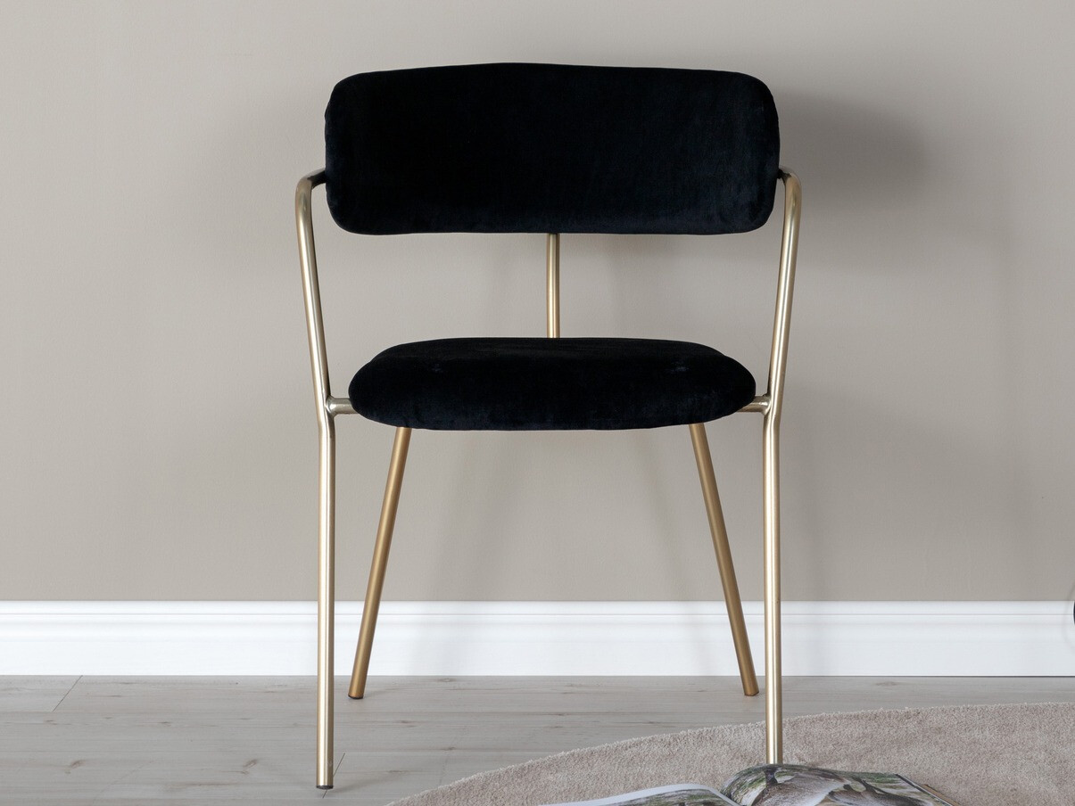Chaise Dallas 108 (Noir + Laiton)