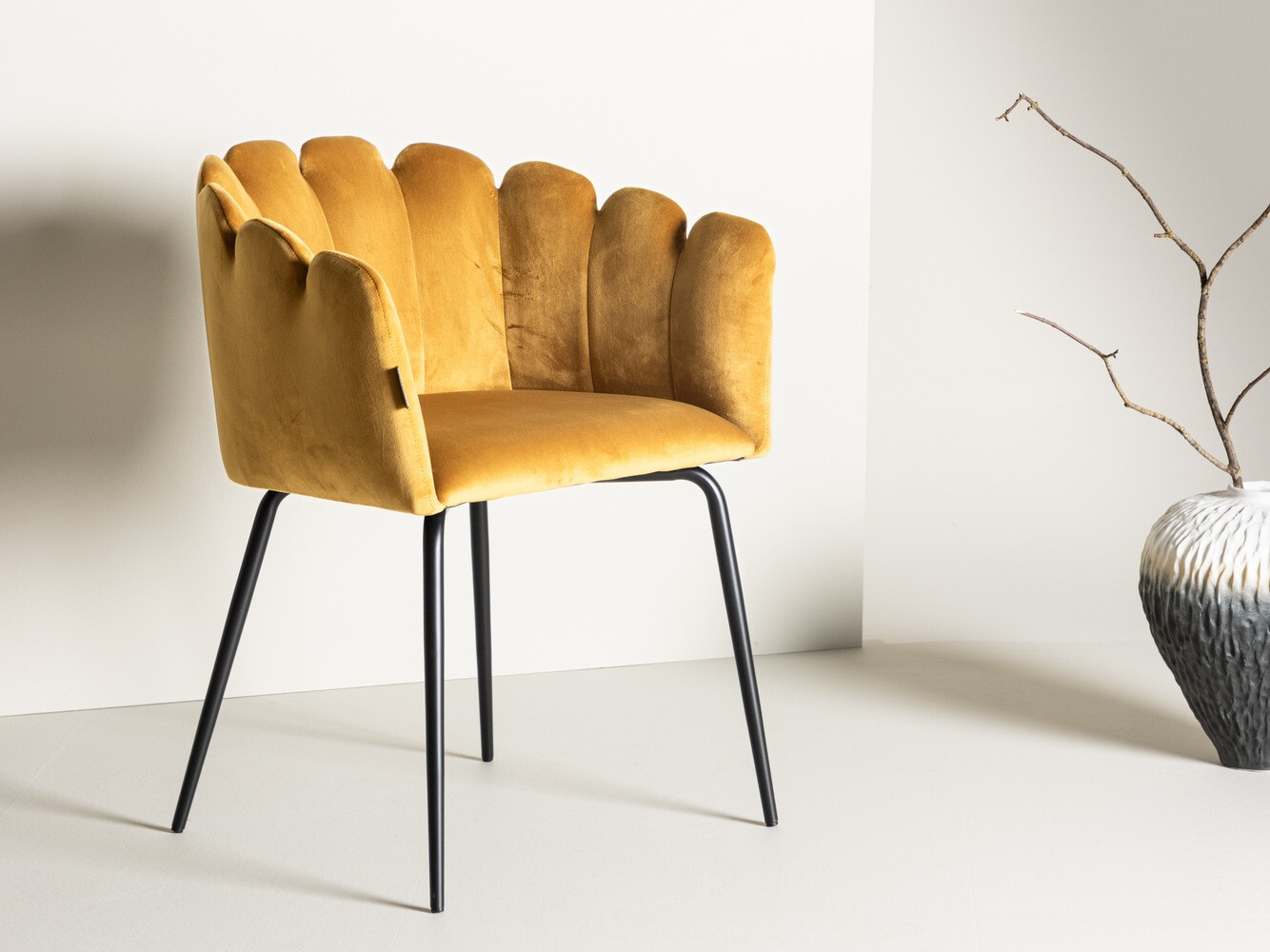 Chaise Dallas 134 (Jaune + Noir)