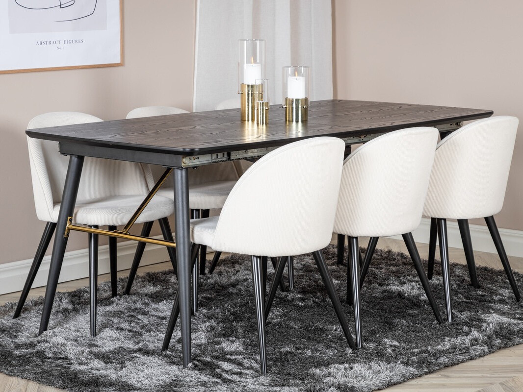 Chaise Dallas 136 (Beige + Noir)