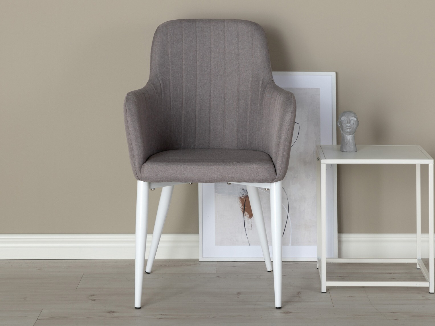 Chaise Dallas 156 (Gris + Blanc)
