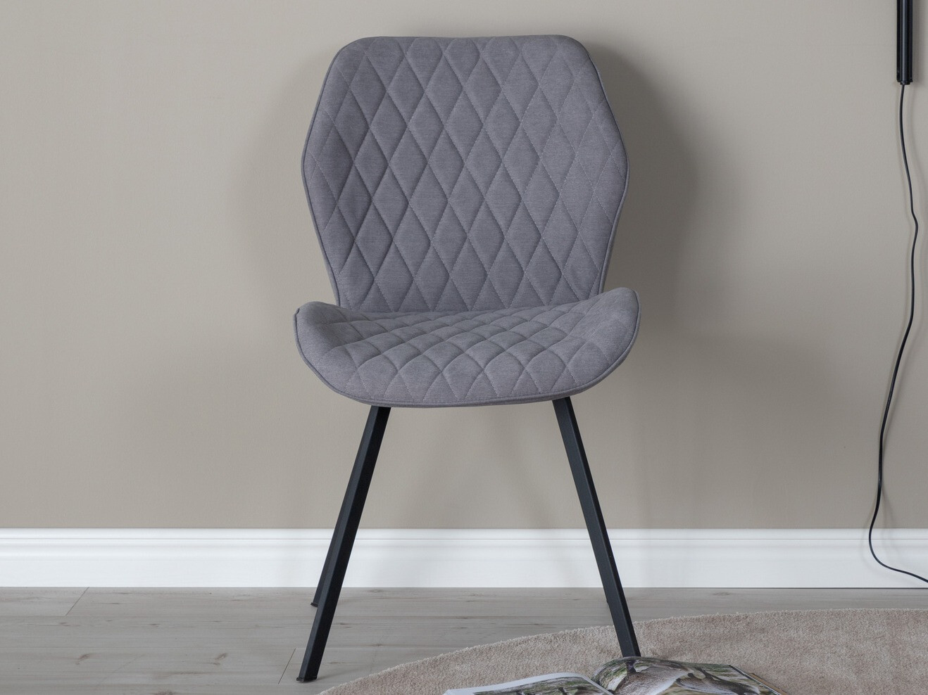 Chaise Dallas 163 (Gris + Noir)