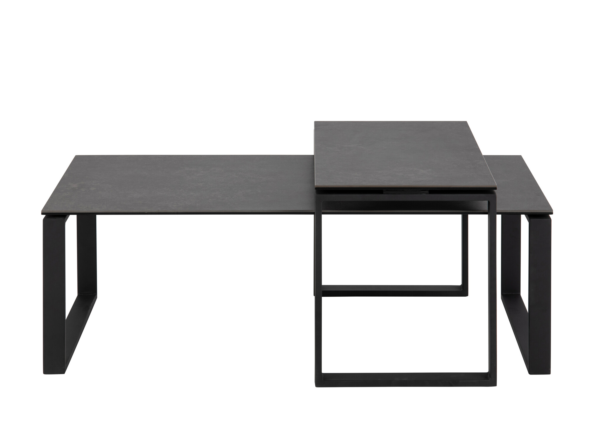 Ensemble tables basses Norsica 421 (Gris foncé + Noir)