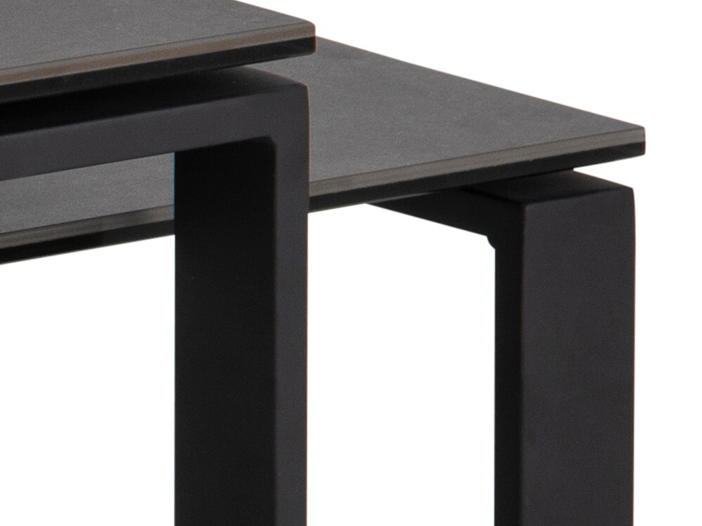 Ensemble tables basses Norsica 421 (Gris foncé + Noir)