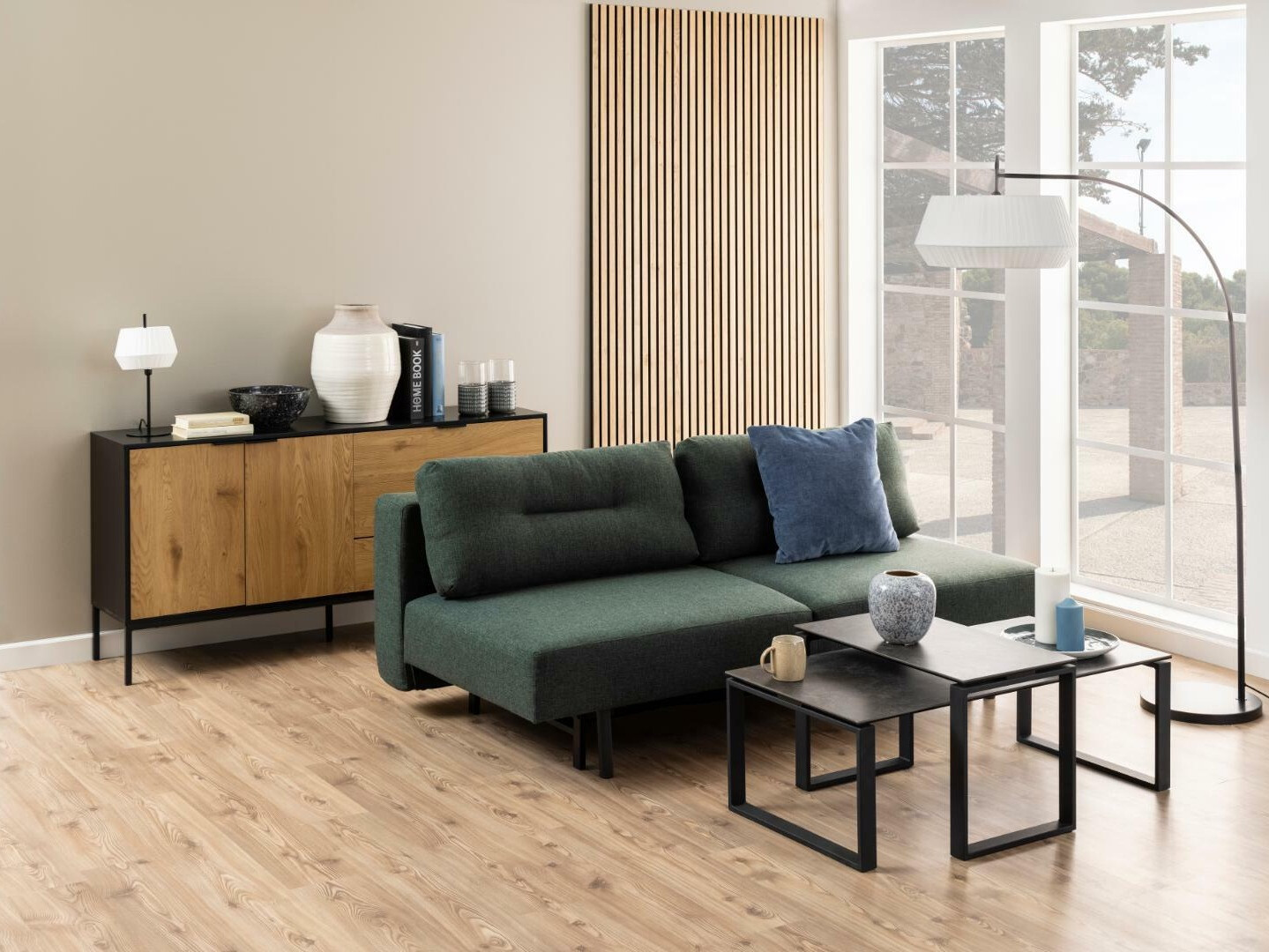 Ensemble tables basses Norsica 421 (Gris foncé + Noir)