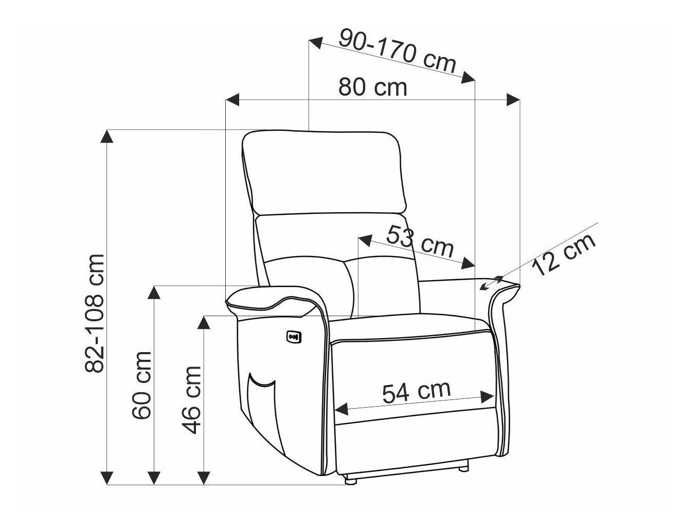 Fauteuil inclinable Houston 1543 (Cannelle)