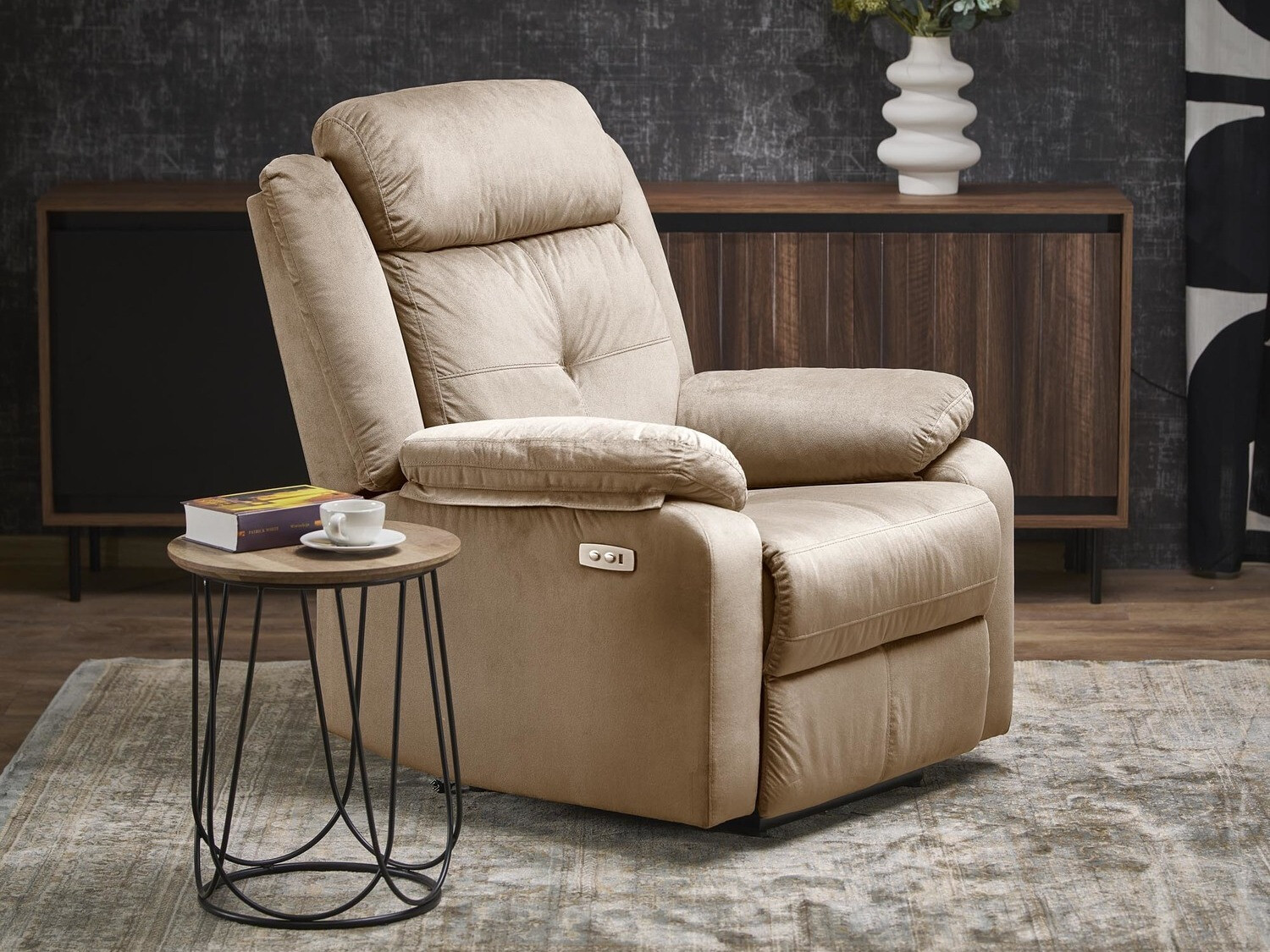 Fauteuil inclinable Houston 1781 (Beige)