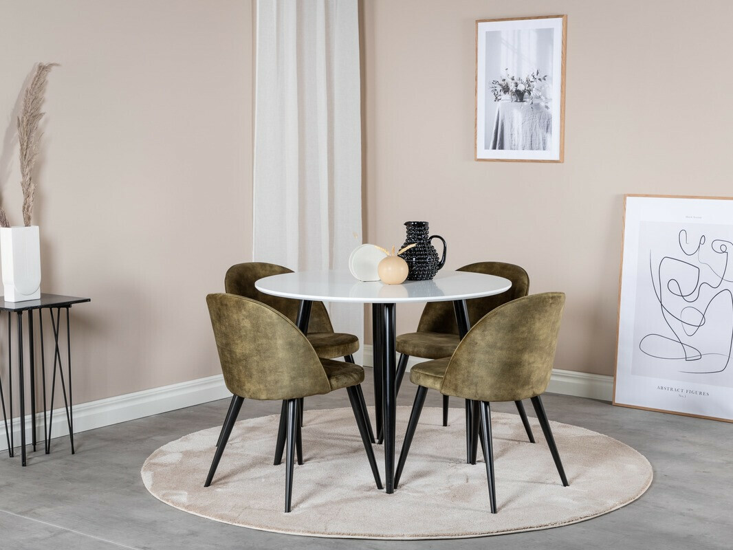 Table Dallas 126 (Blanc + Noir)