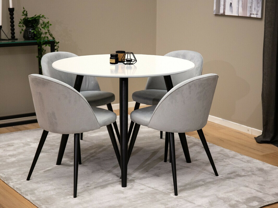Table Dallas 126 (Blanc + Noir)