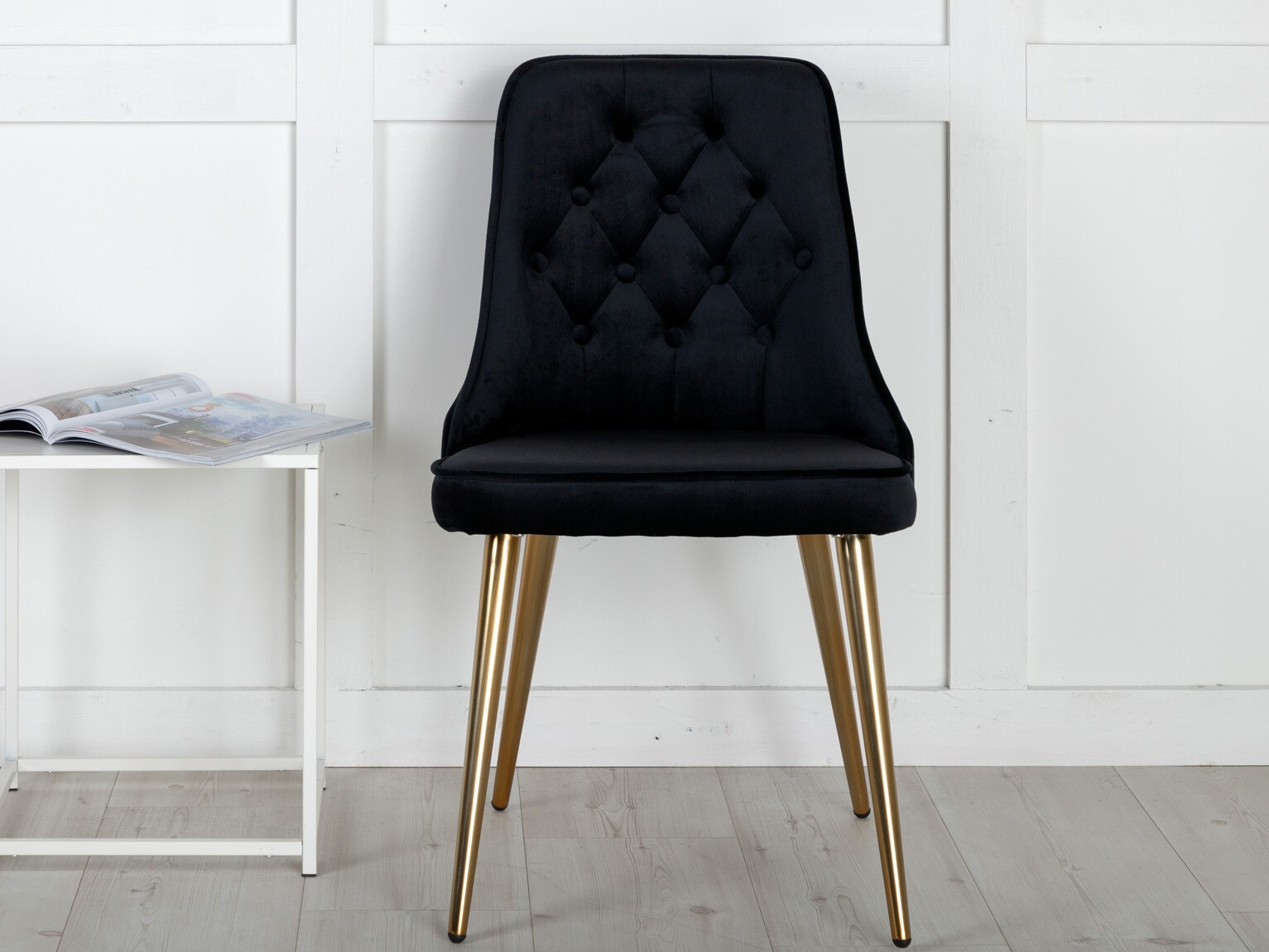 Chaise Dallas 203 (Noir + doré)