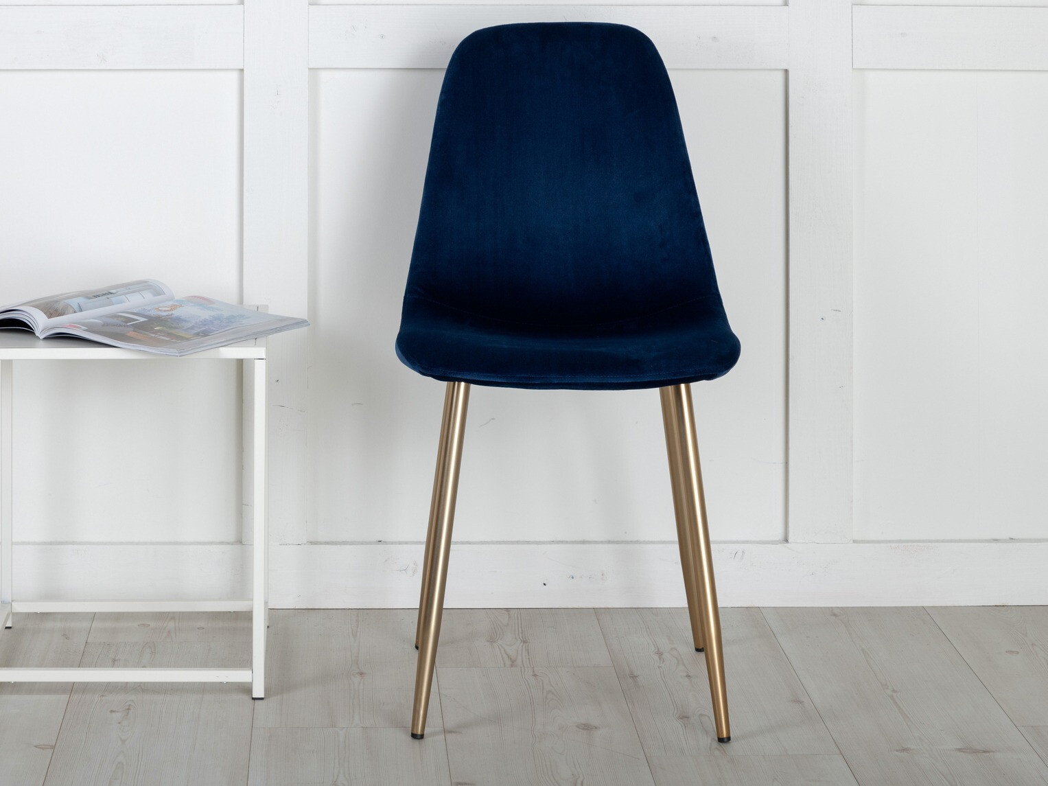 Chaise Dallas 252 (Bleu + Laiton)