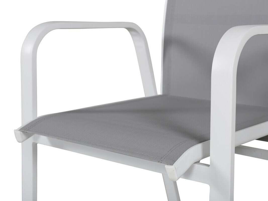 Chaise de jardin Dallas 2776 (Blanc + Gris)