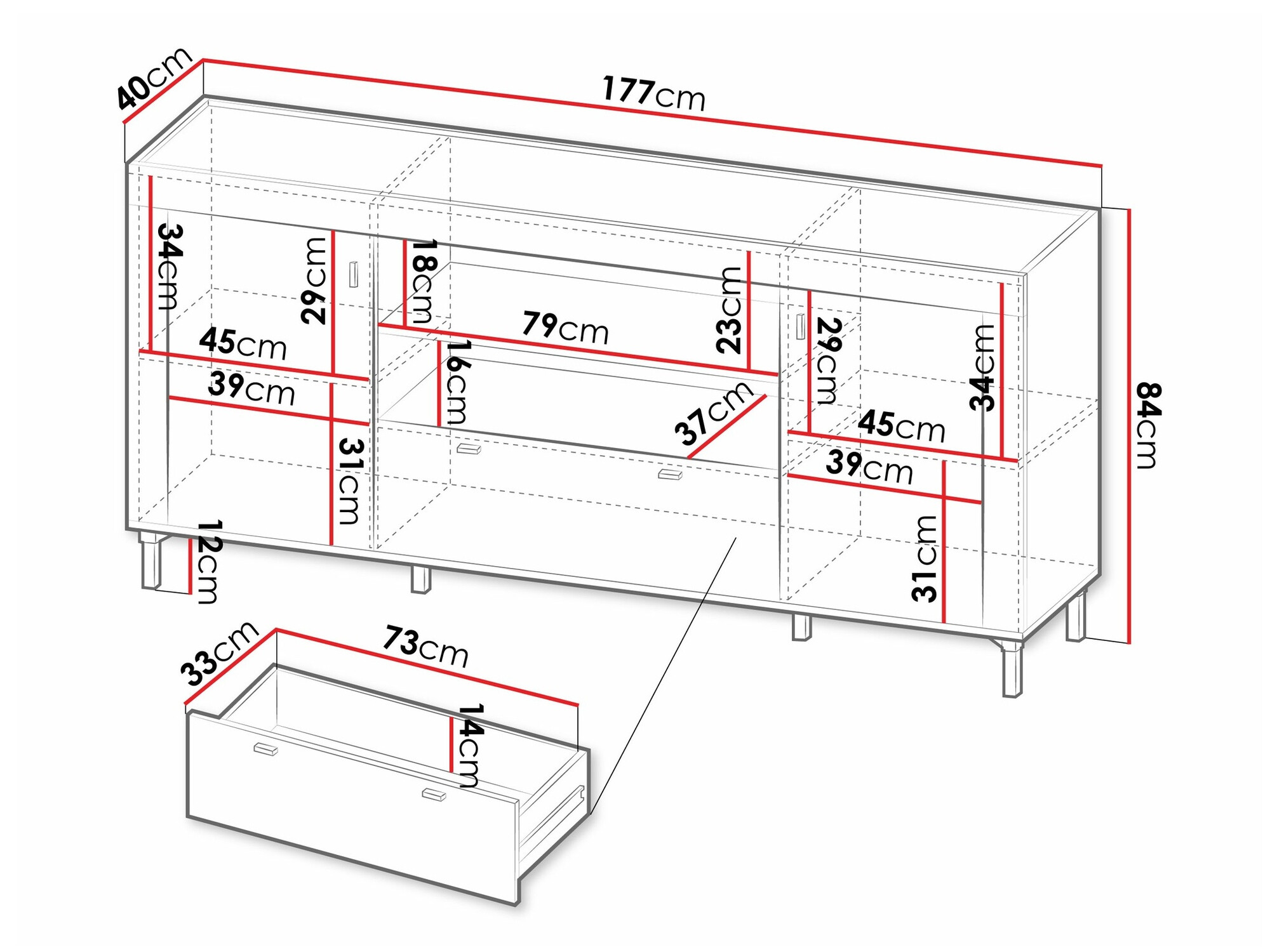 Commode Mormavu 110 (Cachemire)