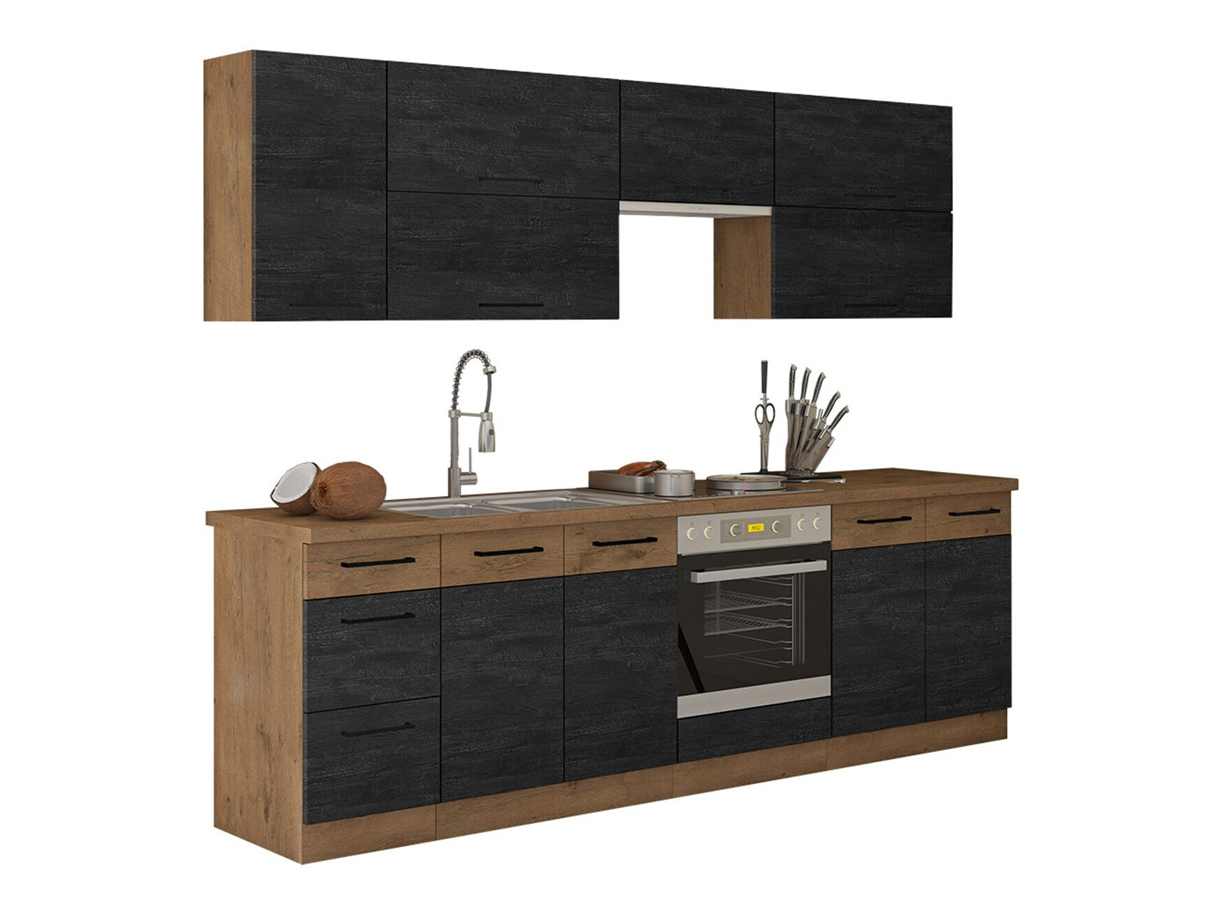 Cuisine complète modulaire Wood Dark 128