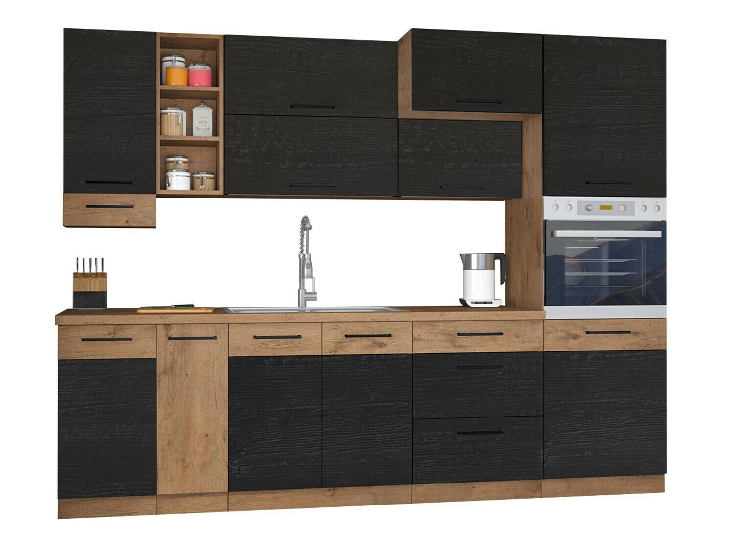 Cuisine complète modulaire Wood Dark 129