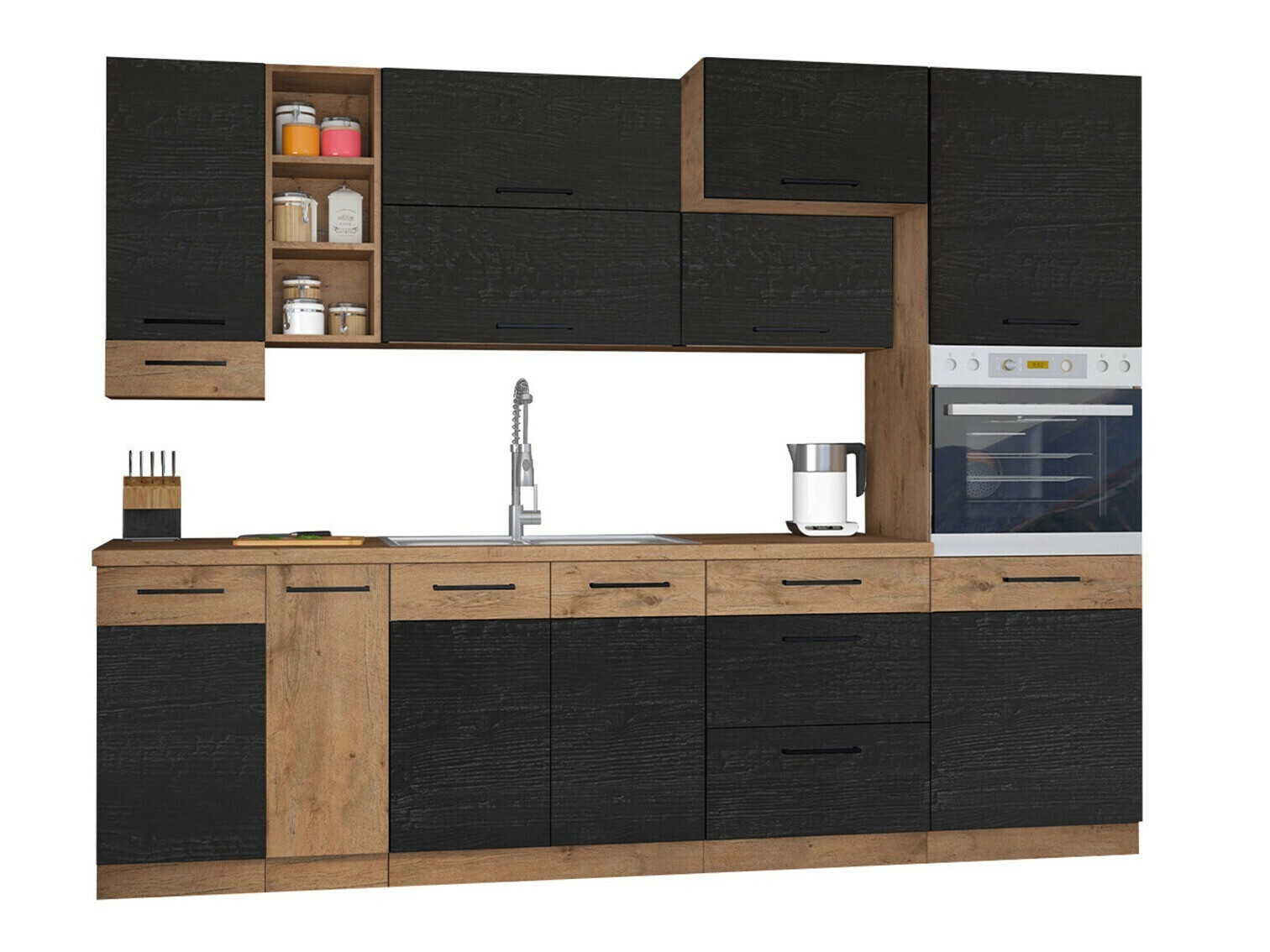 Cuisine complète modulaire Wood Dark 129