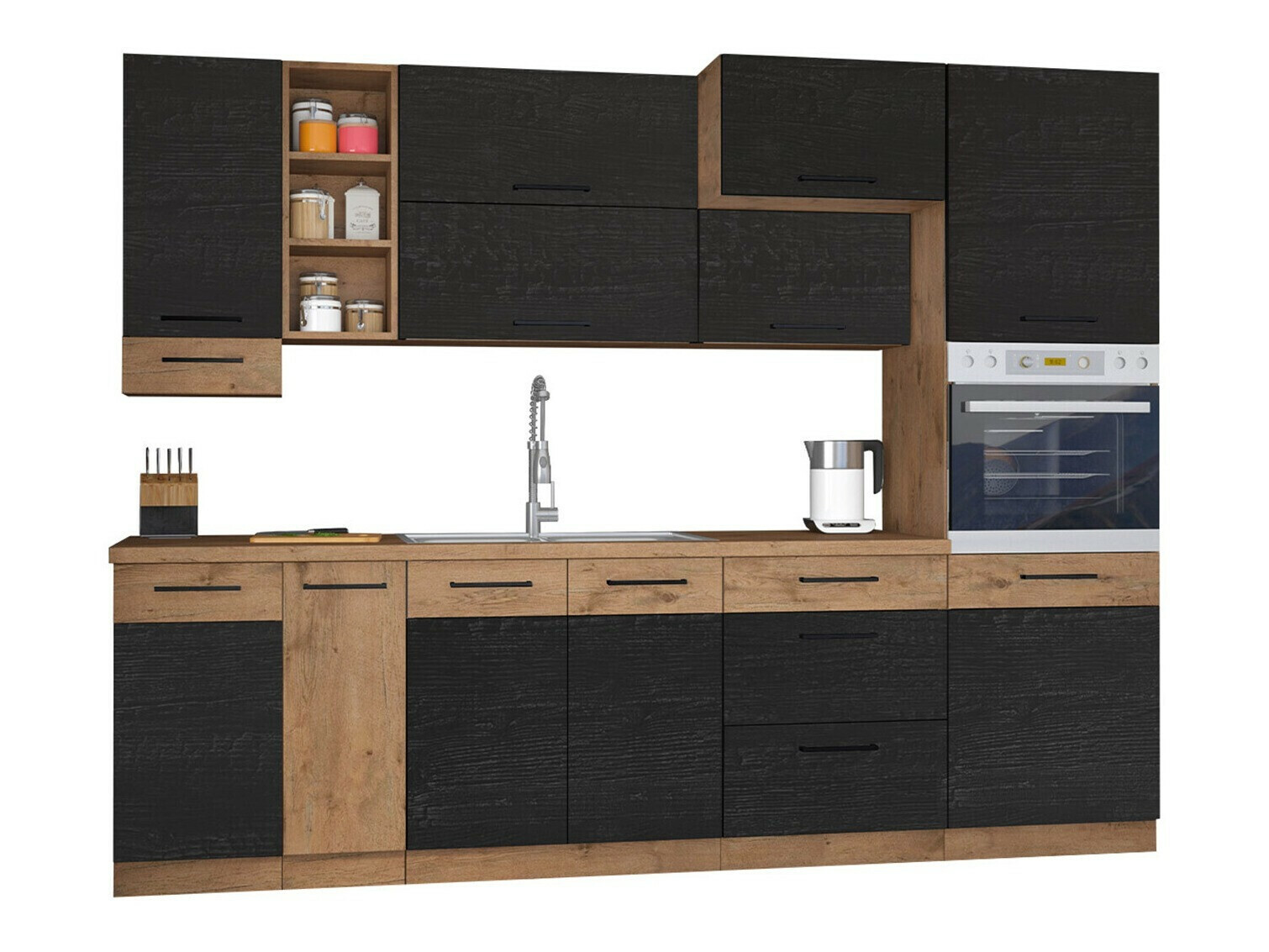 Cuisine complète modulaire Wood Dark 129
