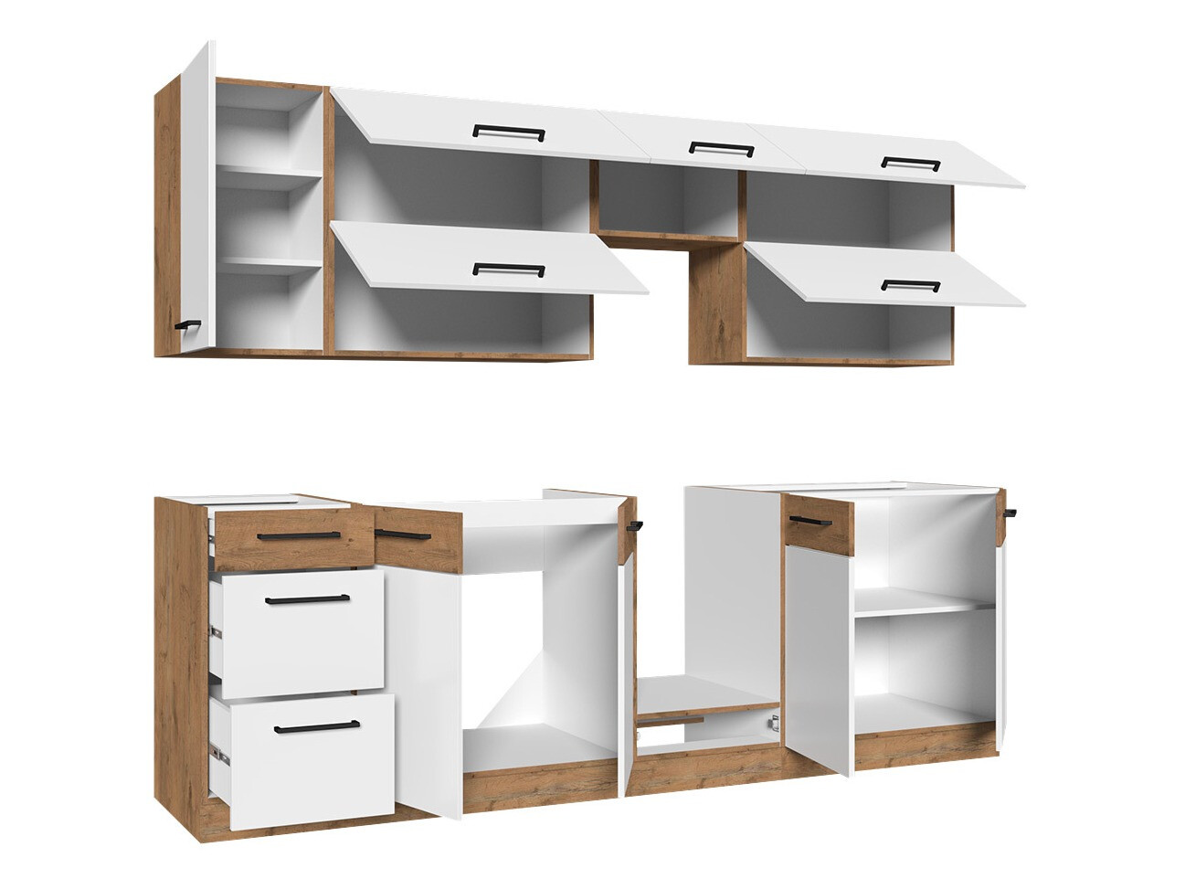 Cuisine complète modulaire Wood Grey 135
