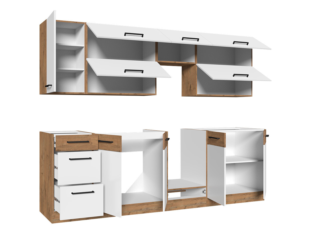 Cuisine complète modulaire Wood Grey 135