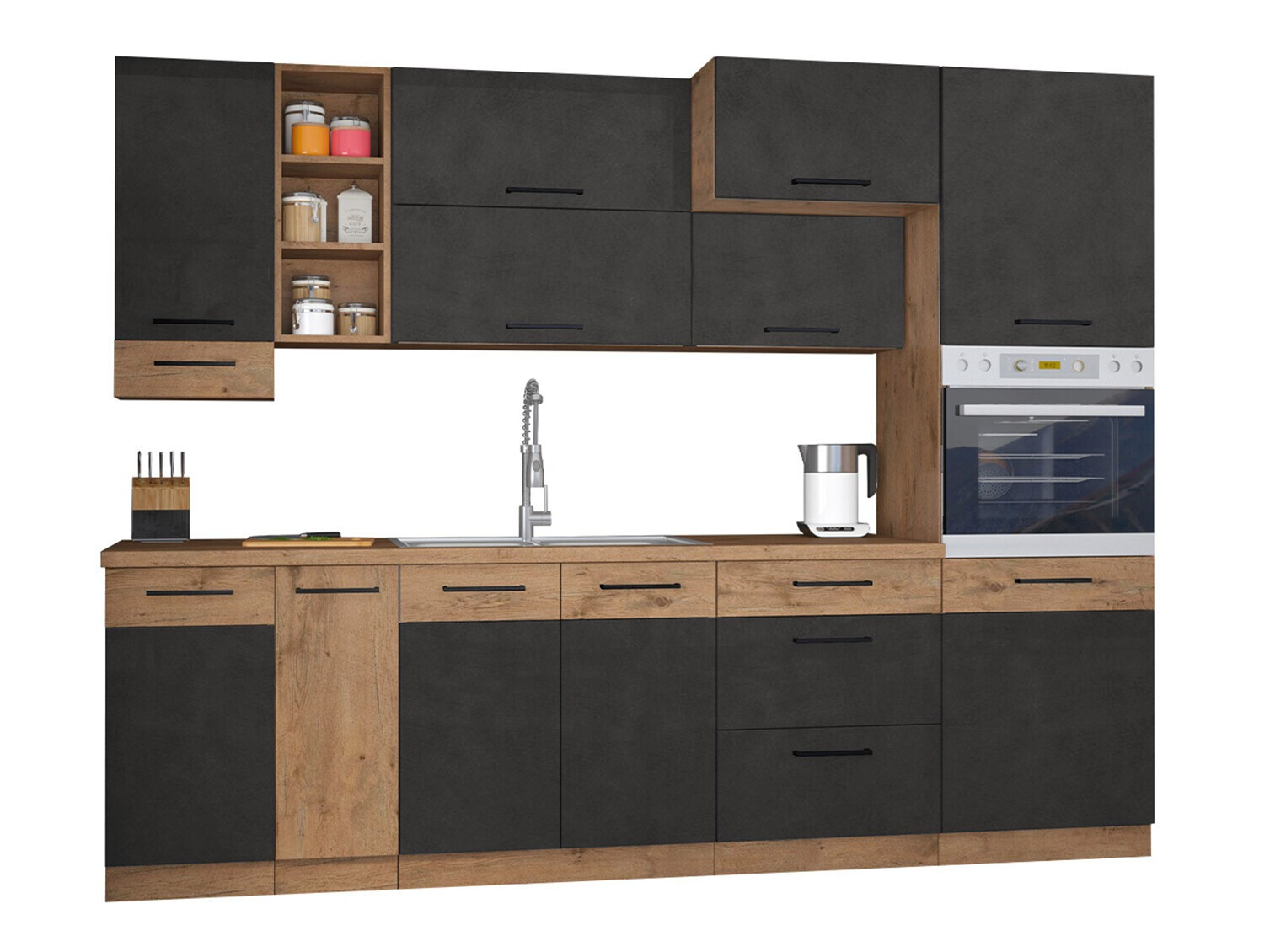 Cuisine complète modulaire Wood Grey 136