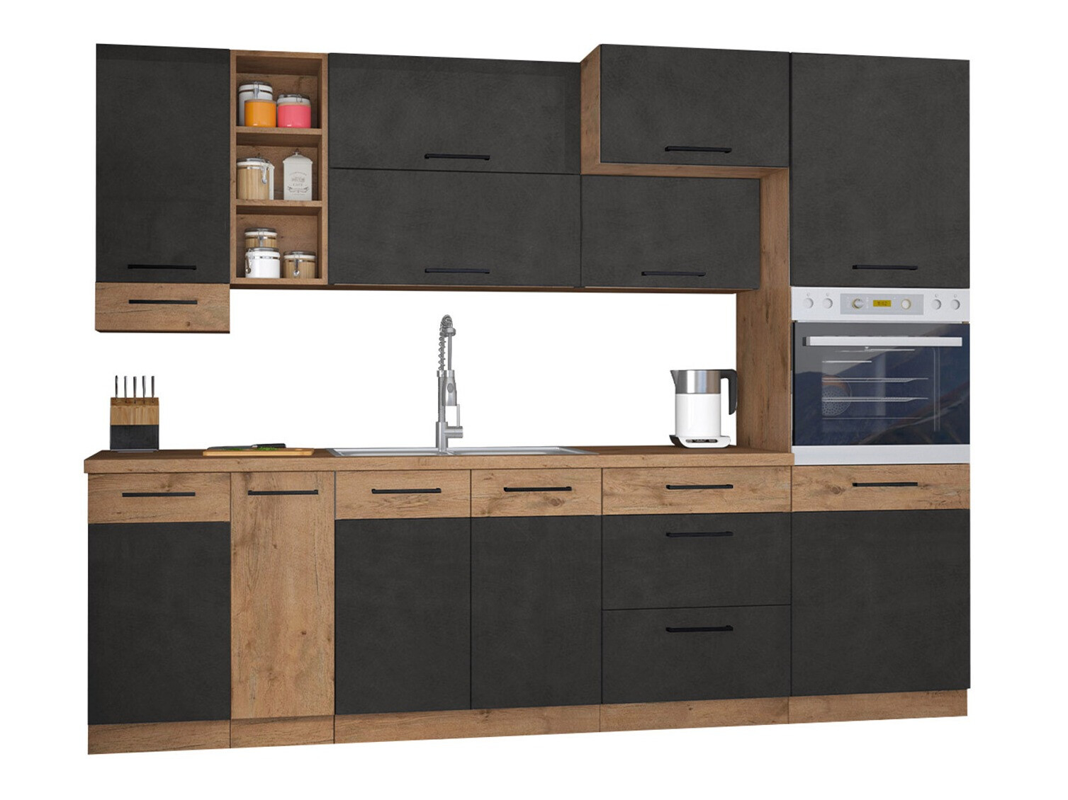 Cuisine complète modulaire Wood Grey 136