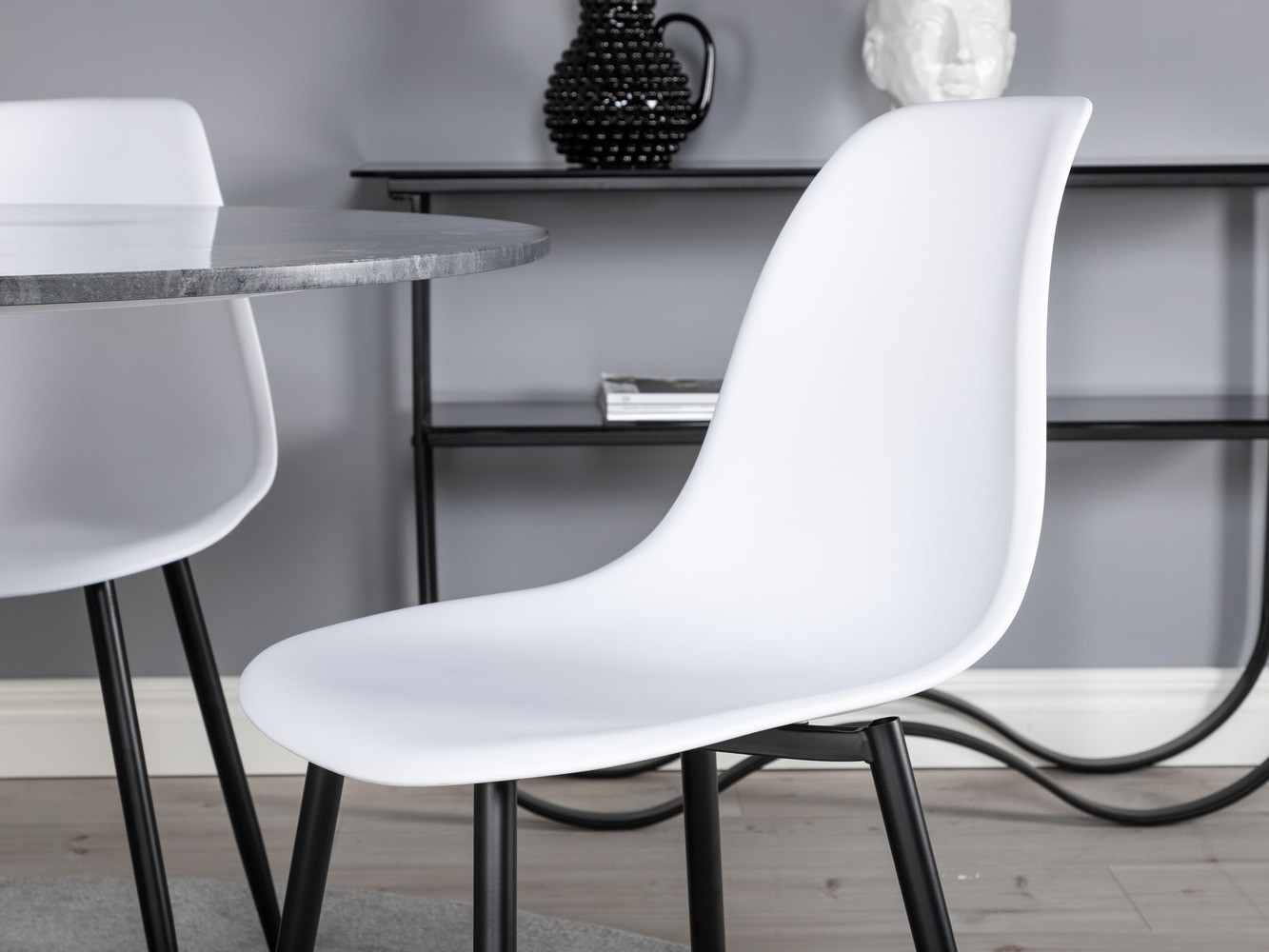 Salle à manger complète Dallas 2630 (Blanc + Noir)