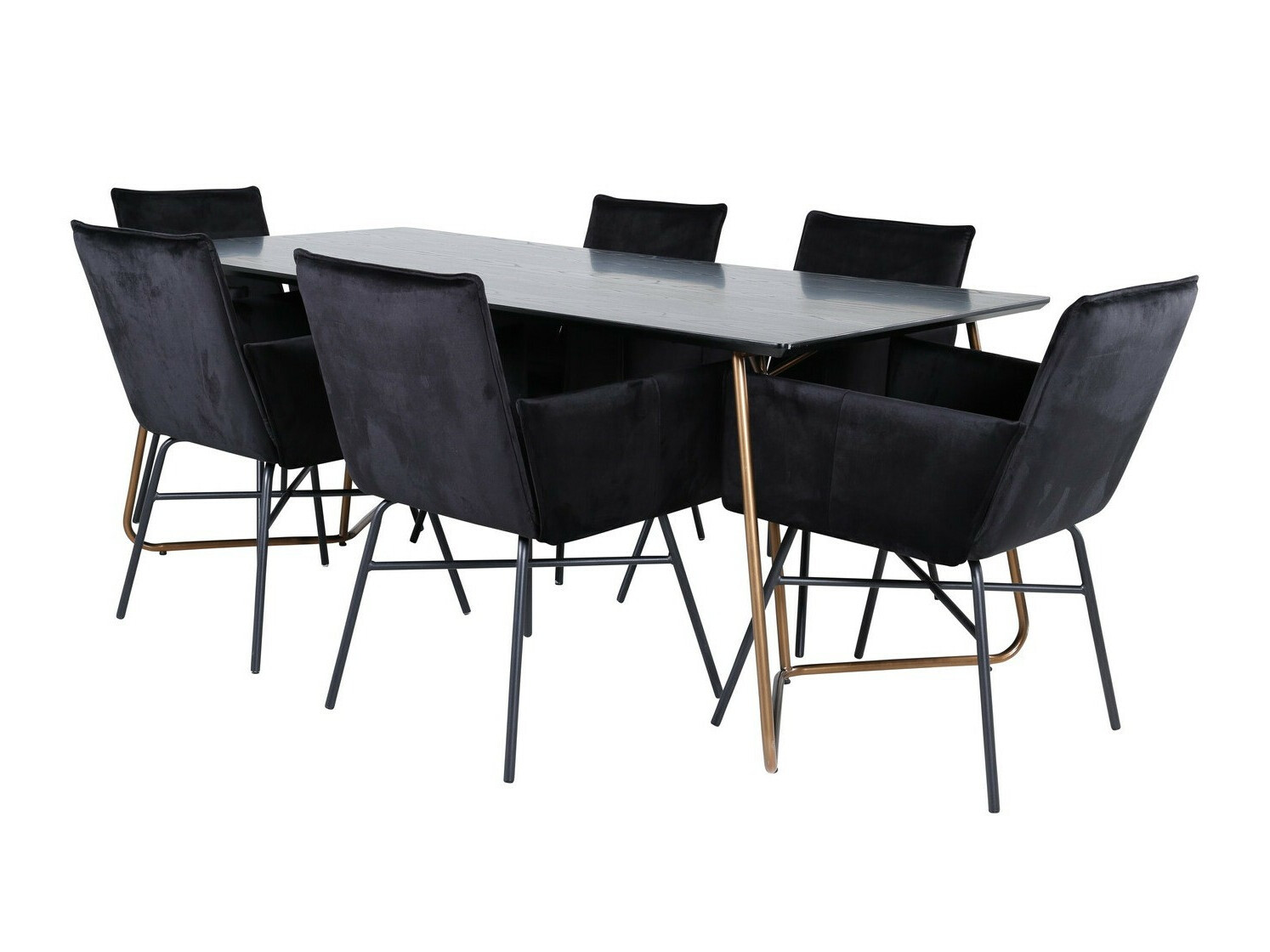 Salle à manger complète Dallas 2718 (Noir)