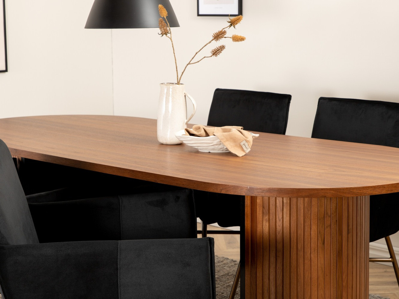 Salle à manger complète Dallas 2757 (Noir + Cuivre)