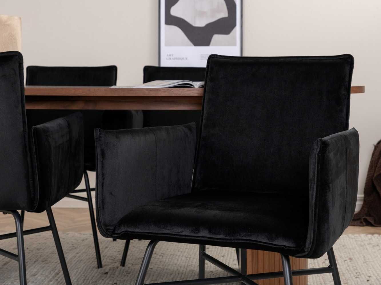 Salle à manger complète Dallas 2757 (Noir)