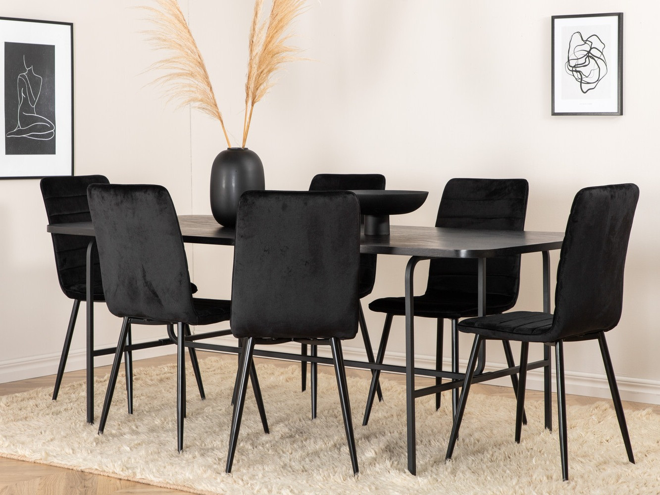 Salle à manger complète Dallas 2768 (Noir)