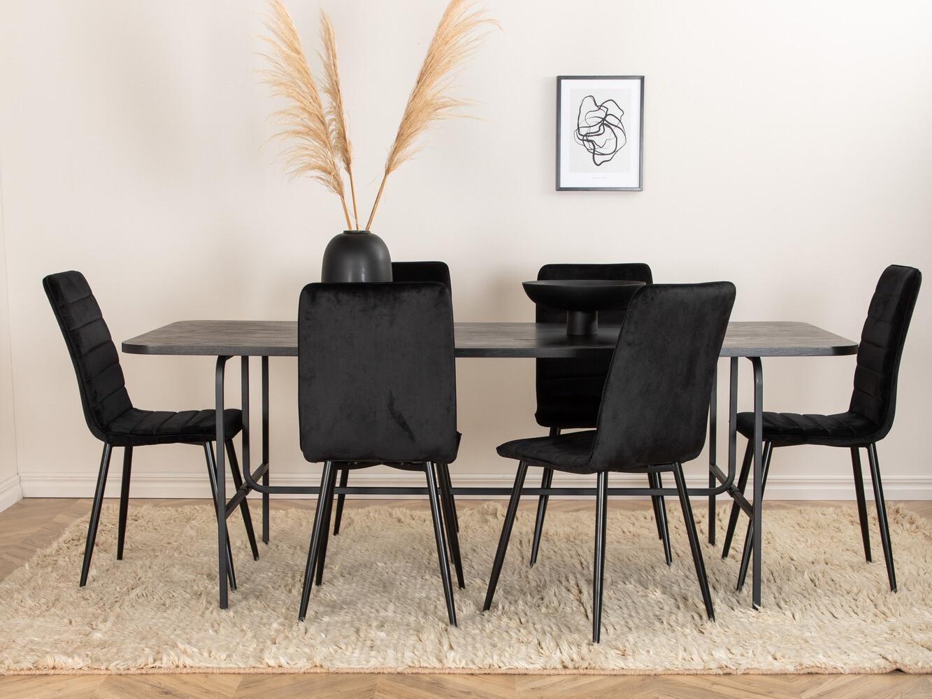 Salle à manger complète Dallas 2768 (Noir)