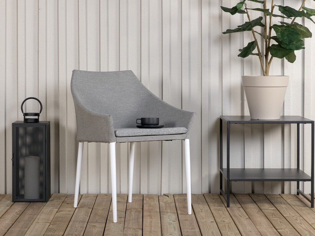 Chaise de jardin Dallas 2563 (Blanc + Gris)