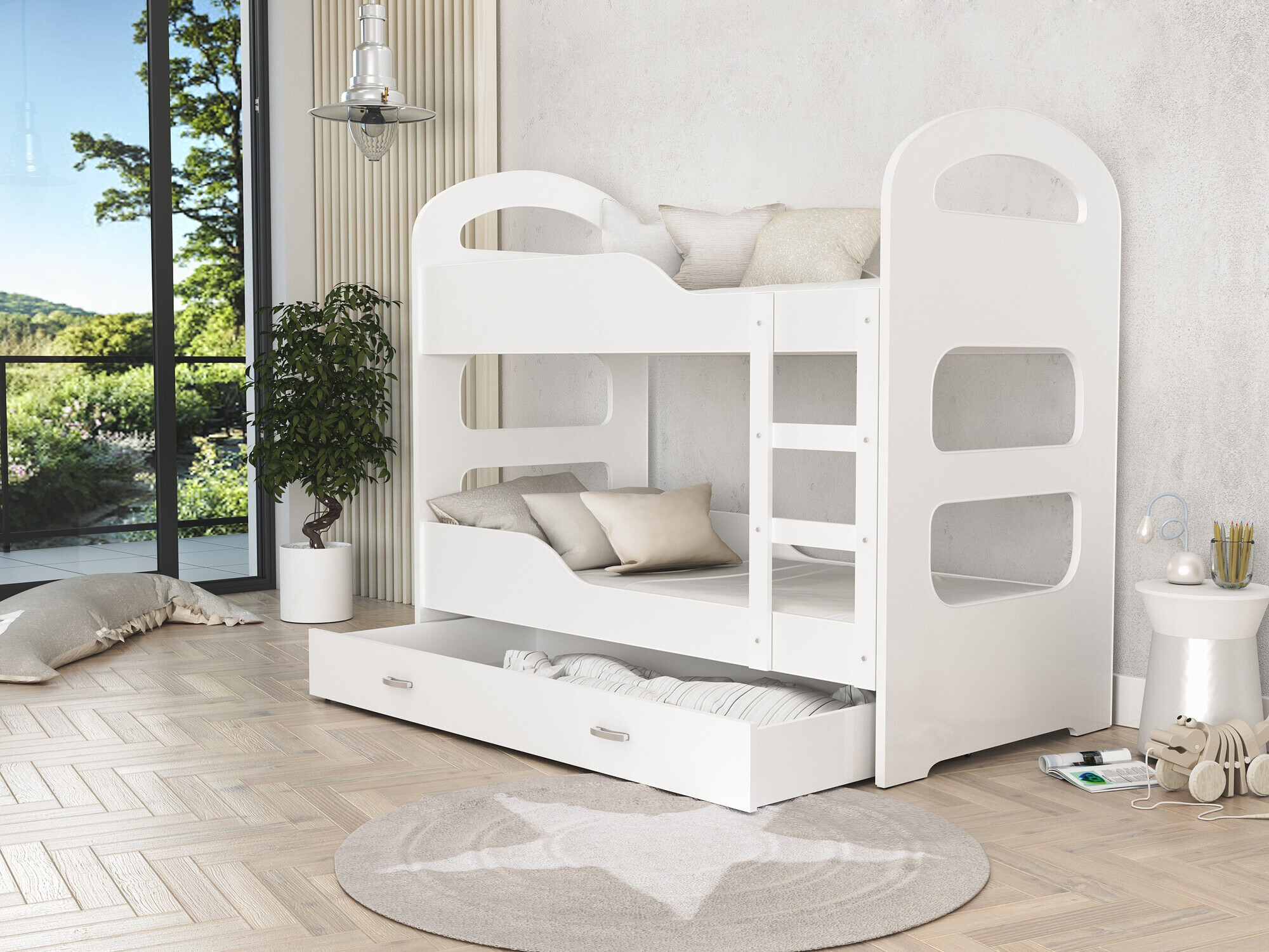 Lit superposé Aurora 114 (Blanc)