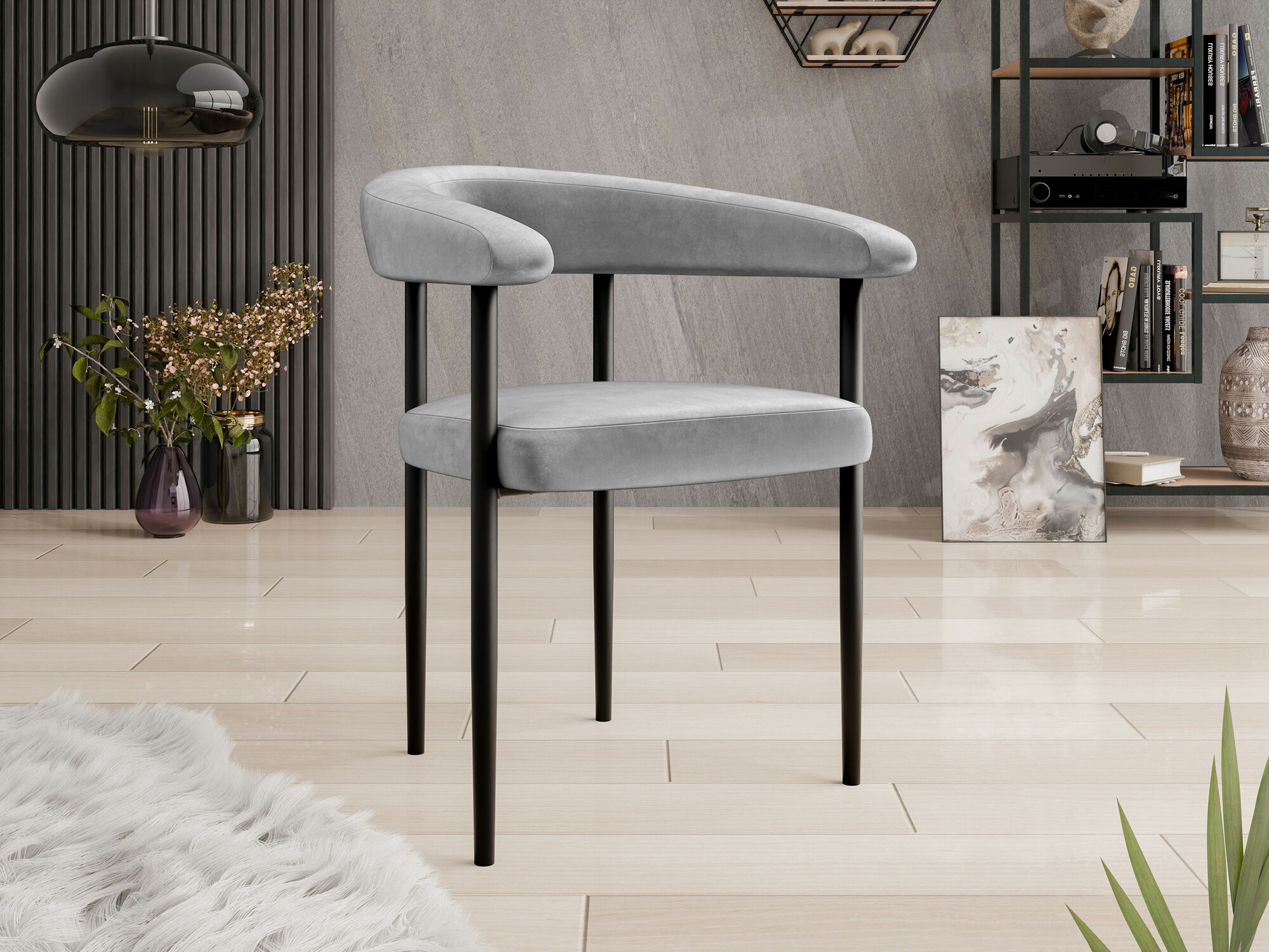 Chaise Jackson 110 (Noir + Magic Velvet 2240)