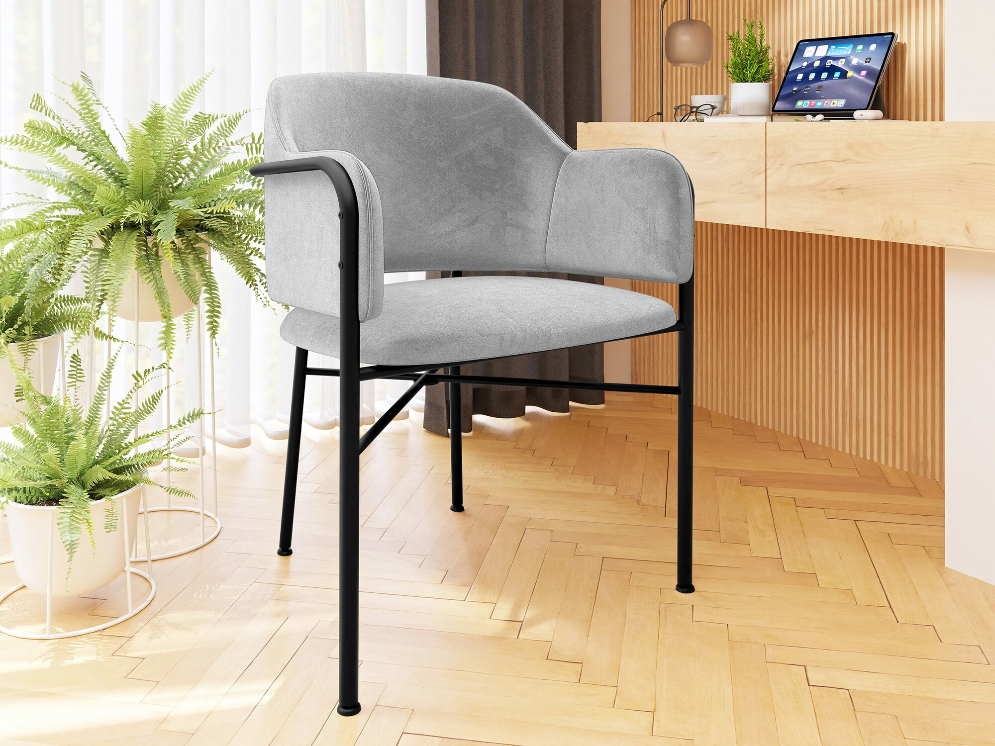 Chaise Jackson 113 (Noir + Magic Velvet 2240)