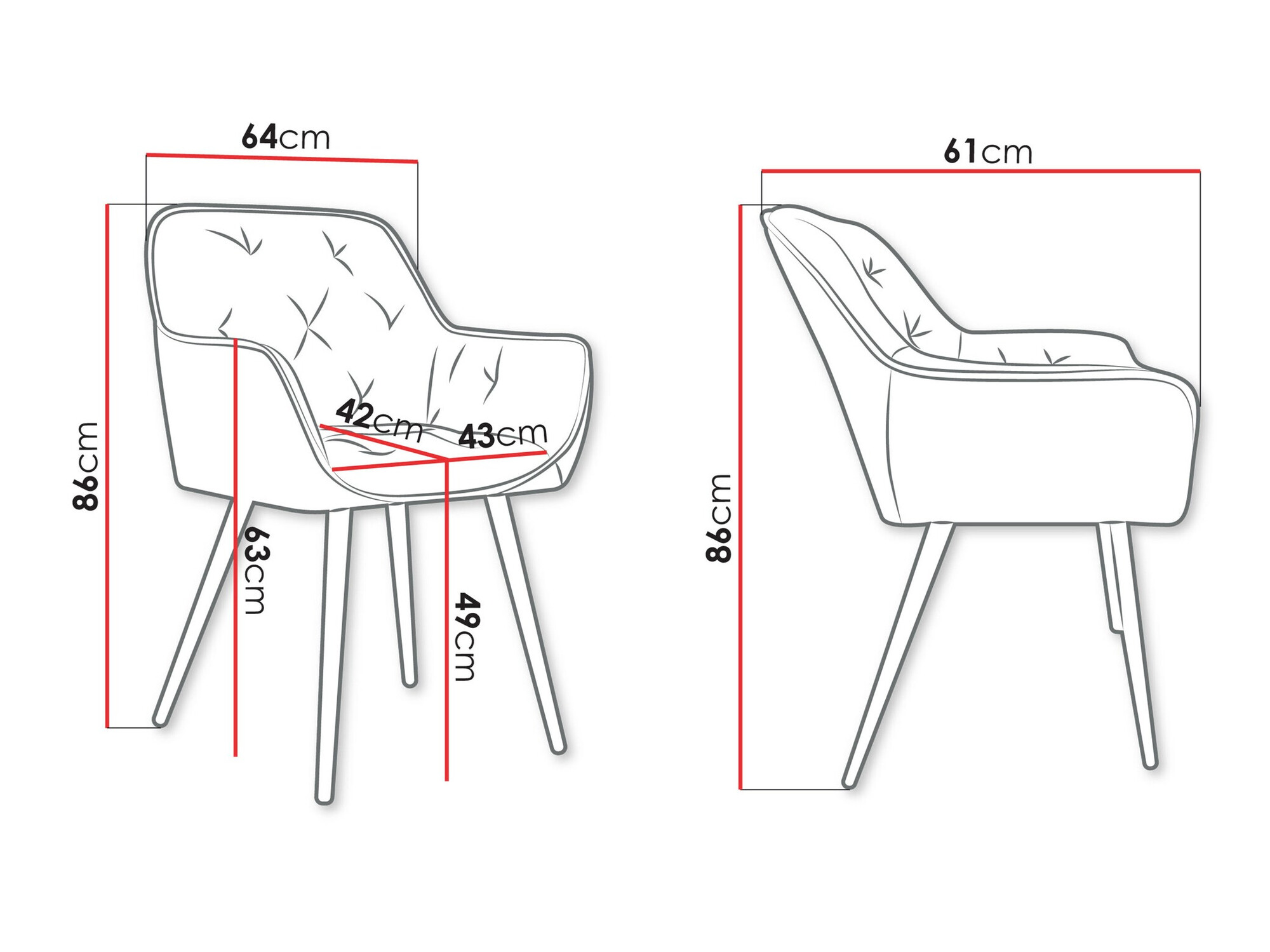 Chaise Jackson 115 (Magic Velvet 2209)