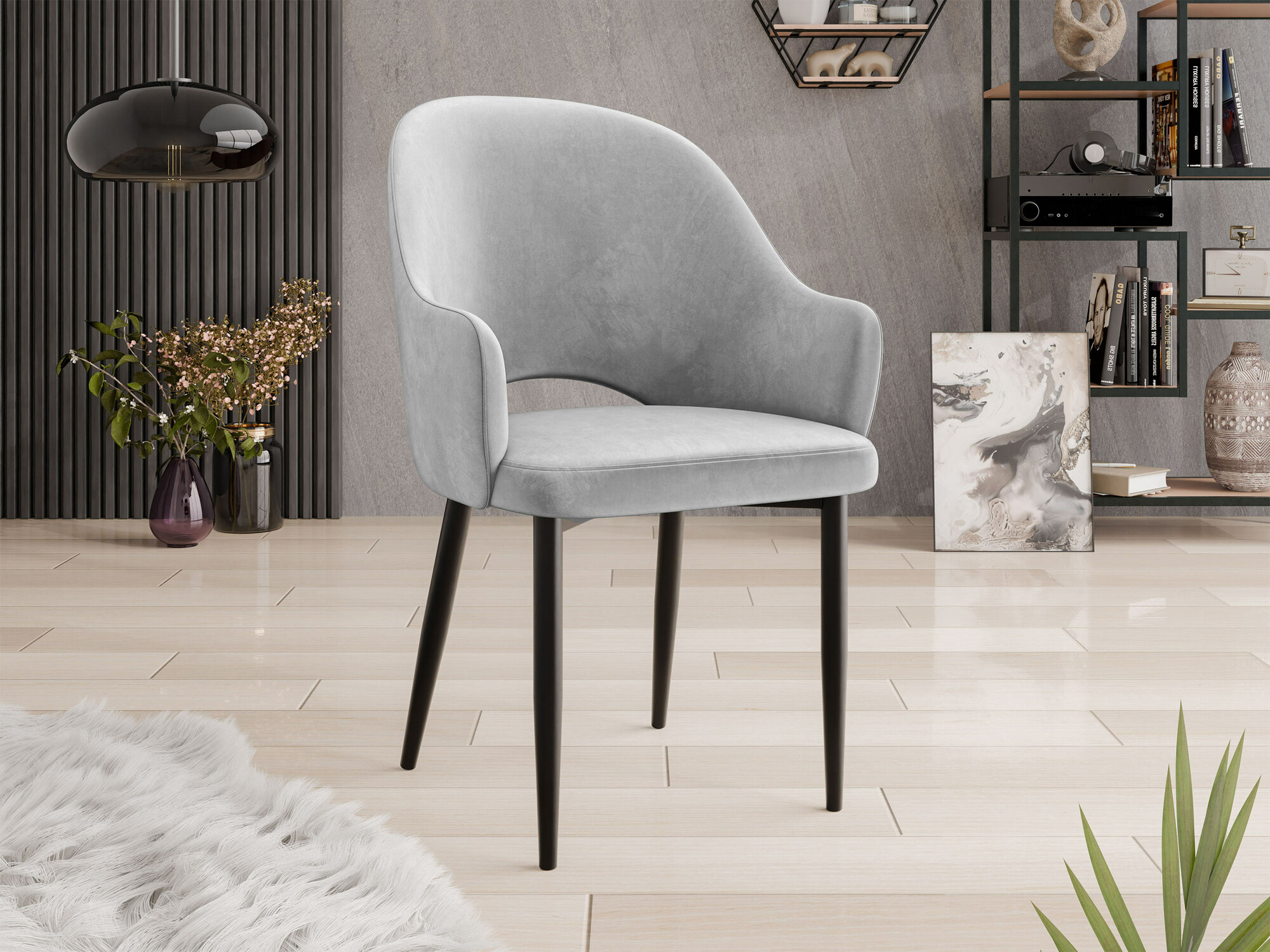 Chaise Jackson 116 (Noir + Magic Velvet 2240)