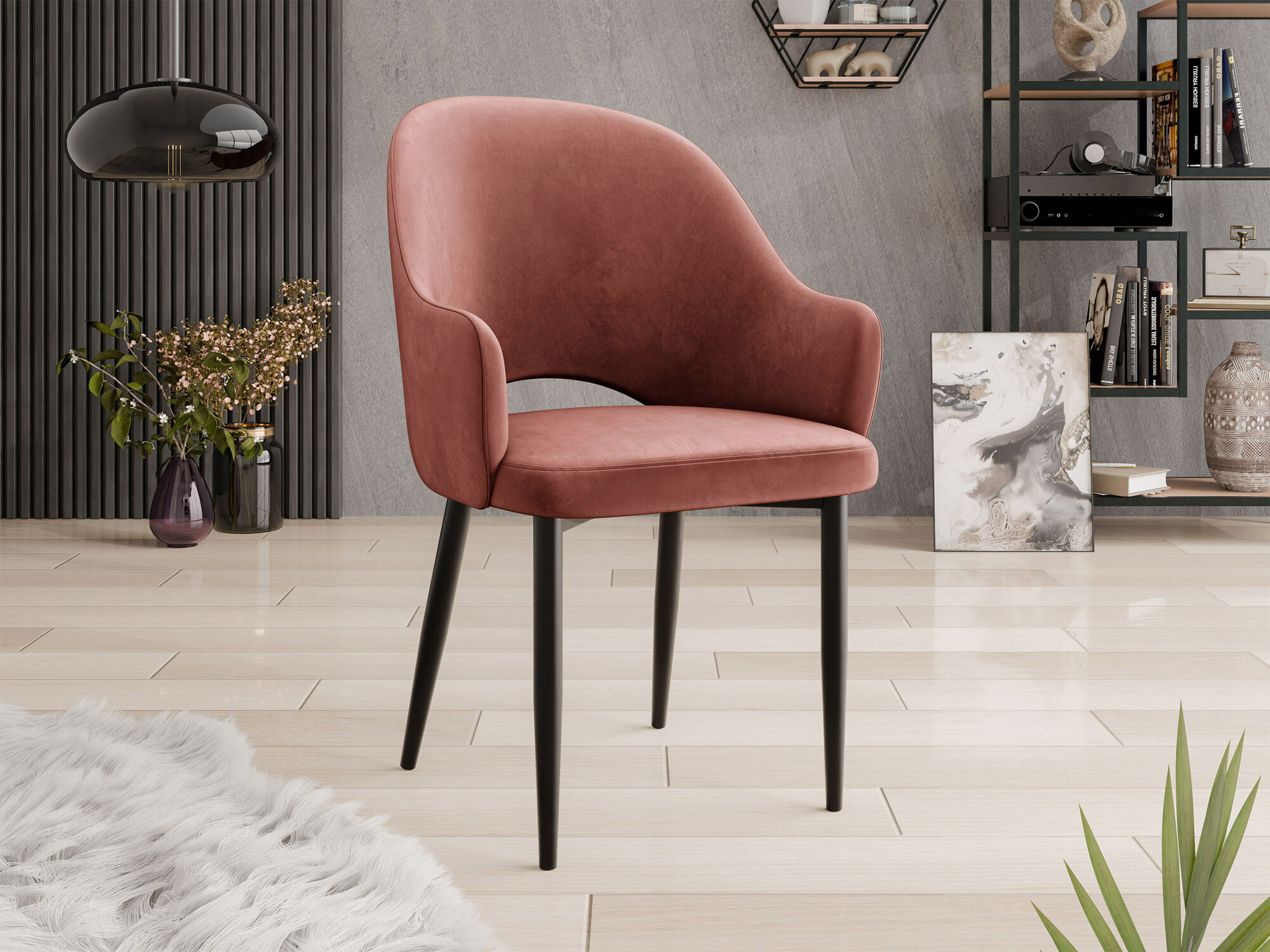 Chaise Jackson 116 (Noir + Magic Velvet 2258)