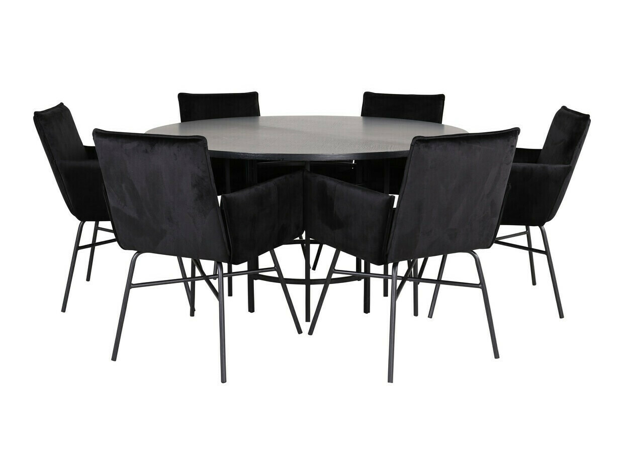 Salle à manger complète Dallas 2391 (Noir)