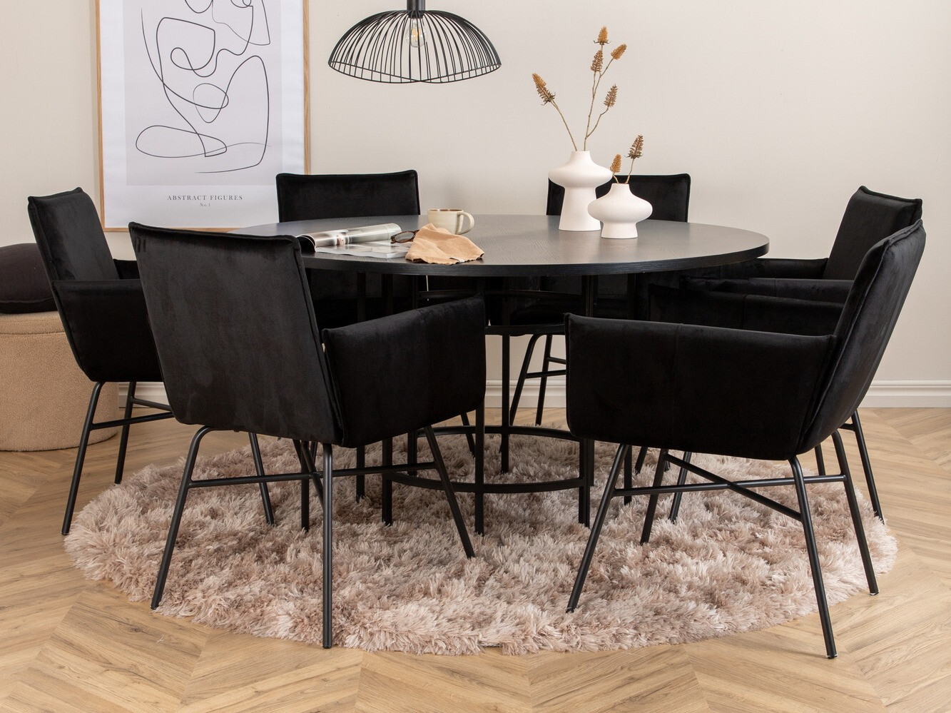 Salle à manger complète Dallas 2391 (Noir)